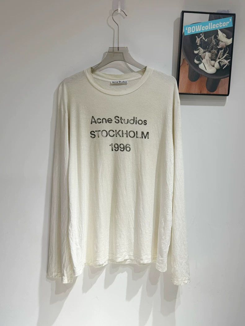 Acne Studios White alphanumeric printed round-neck short-s
