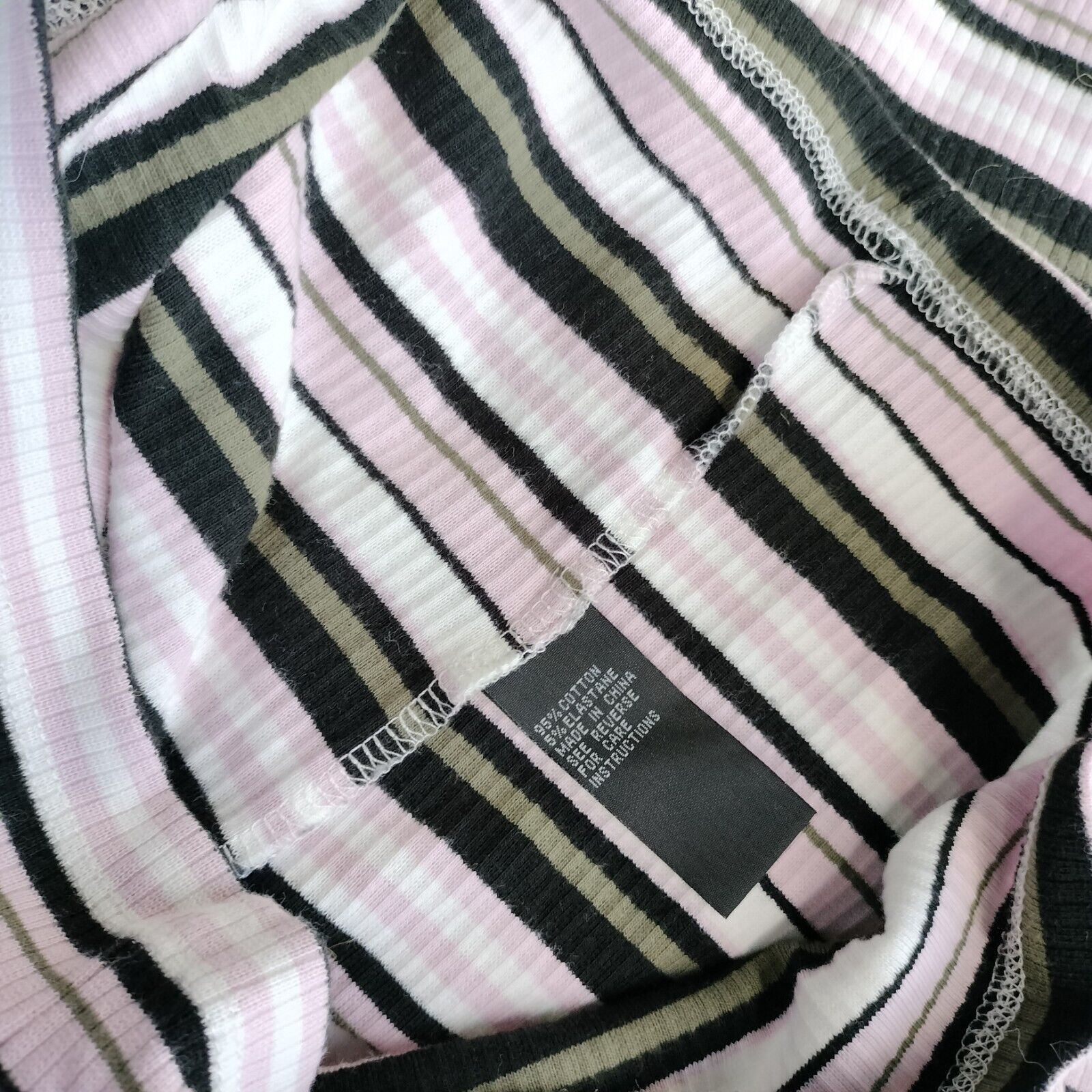Designer Sportsgirl Skirt Pink High Waisted Striped Midi Bodycon Size 24" / US 00 / IT 34 - 8 Thumbnail