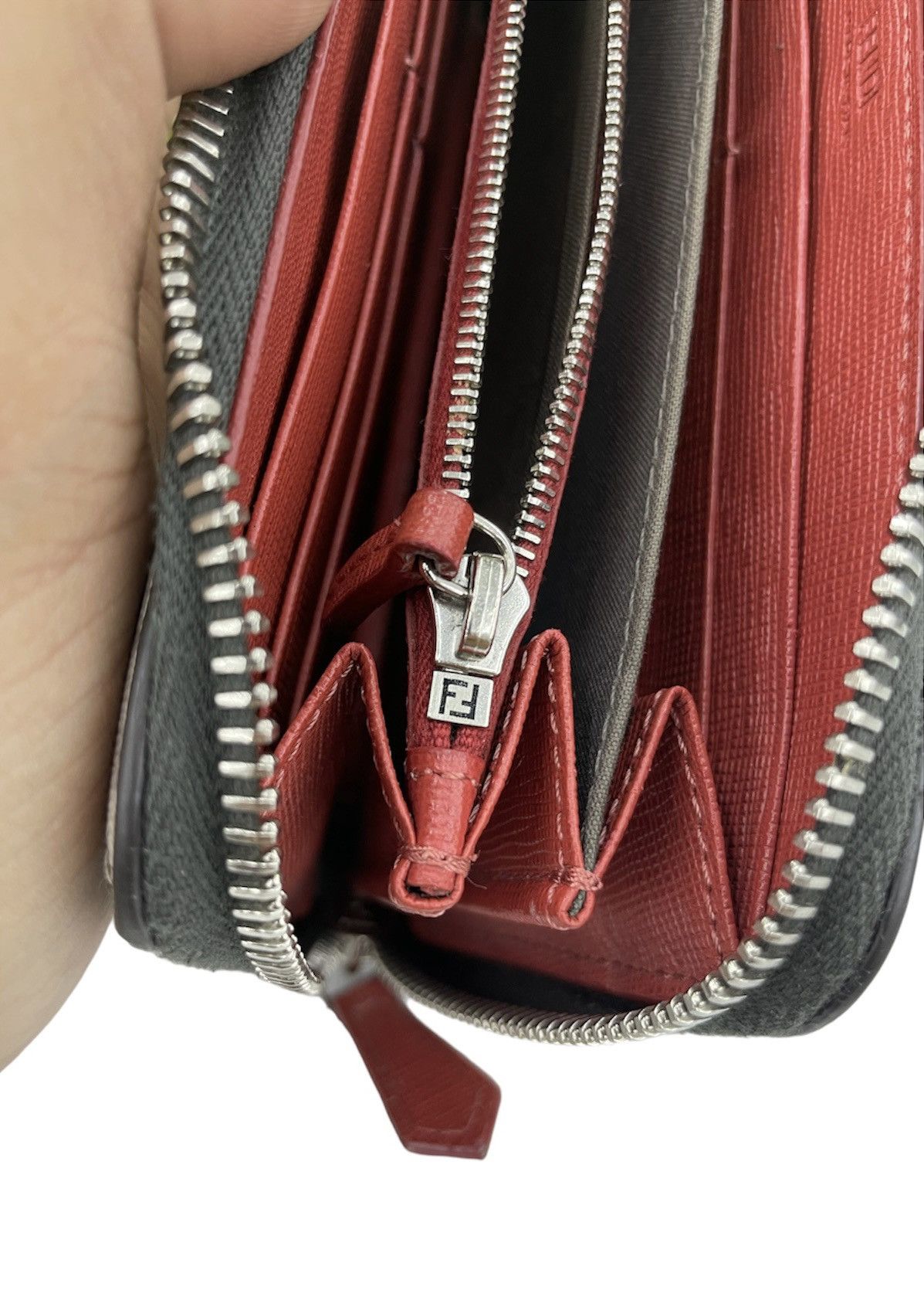 Designer × Fendi FENDI Monster Bugs Long Wallet Purse Leather Studded Zippy Size ONE SIZE - 7 Thumbnail