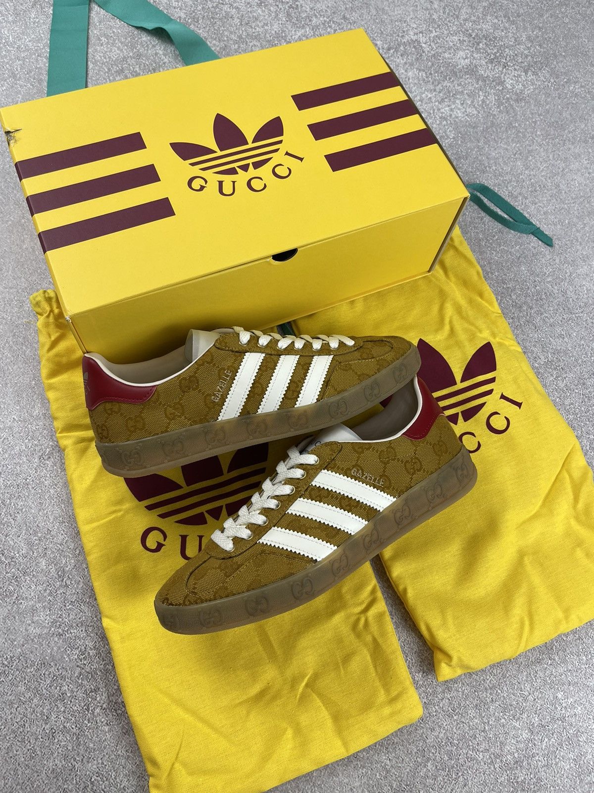 Adidas × Gucci Adidas x Gucci Gazelle GG Monogram Sneakers Size 39 1/3 Size US 7.5 / IT 37.5 - 6 Thumbnail
