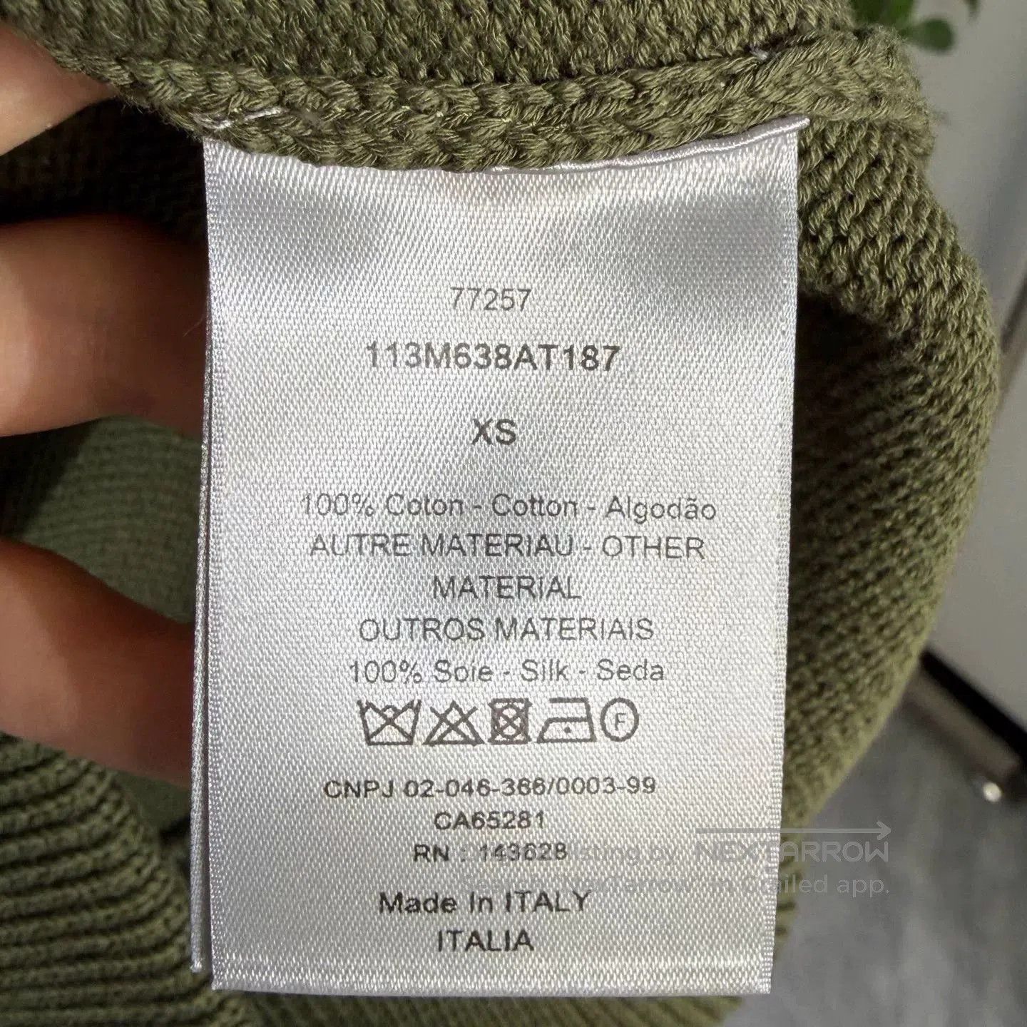 Dior DIOR Knit Sweater with Logo Sleeves XS. Size US XS / EU 42 / 0 - 4 Thumbnail