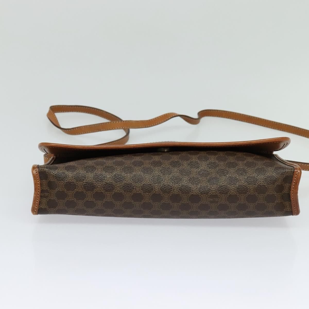 Celine CELINE Macadam Canvas Shoulder Bag Pvc Leather Brown Gold Size ONE SIZE - 9 Thumbnail