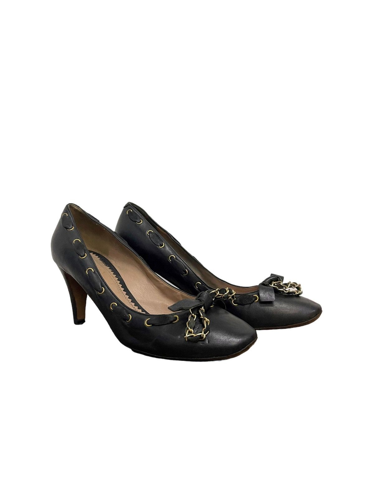 Chloe Black Leather Chloe Heels Size US 8.5 / IT 38.5 - 2 Thumbnail
