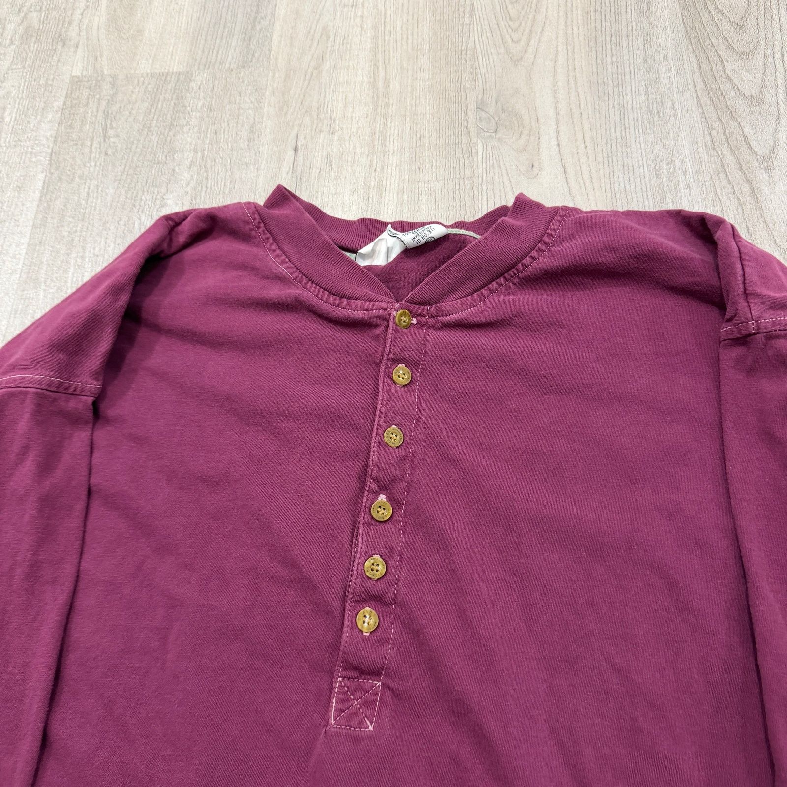 Vintage Vintage Gitano Henley Shirt Men's Extra Large Maroon Red 90s Size US XL / EU 56 / 4 - 3 Thumbnail