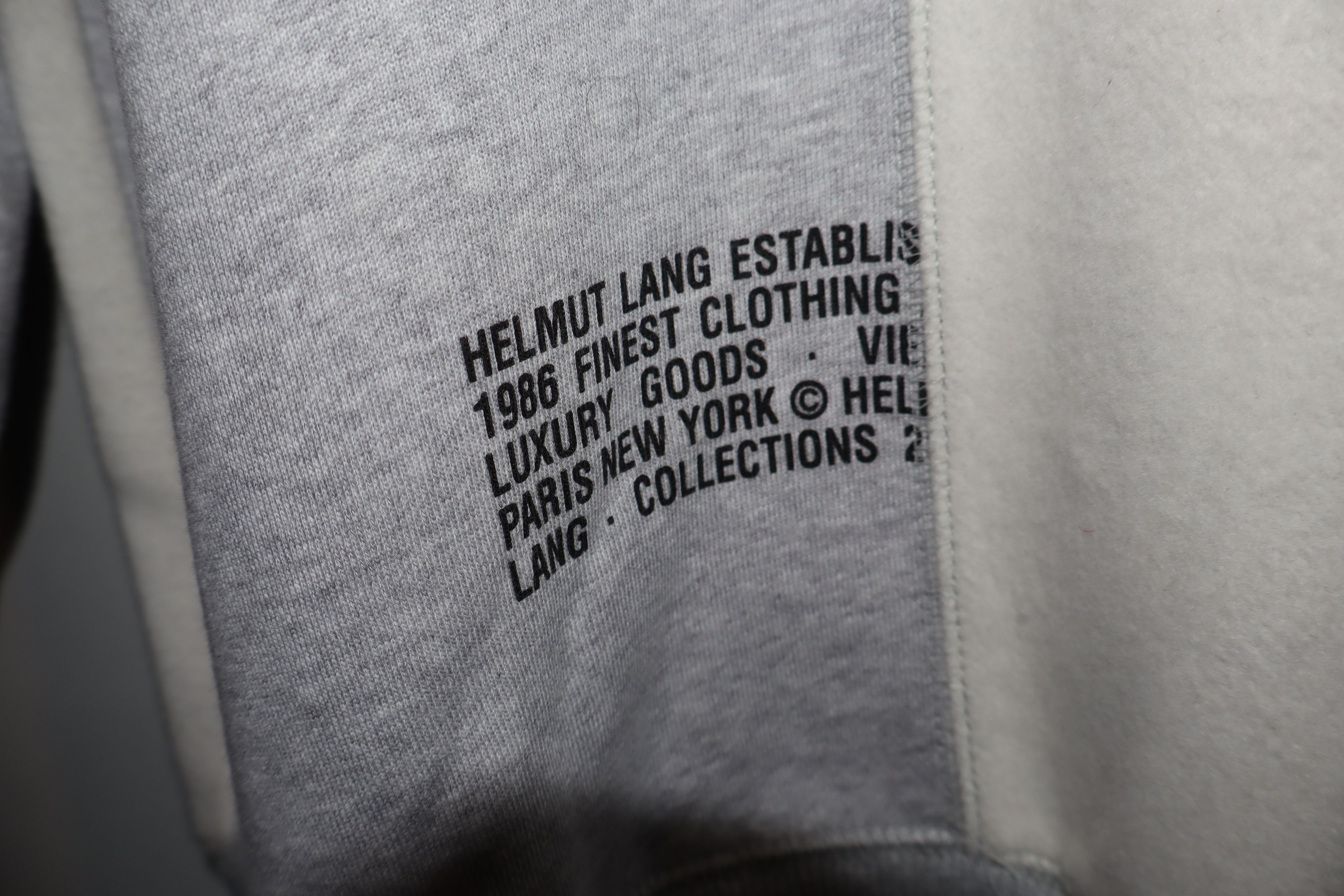 Helmut Lang Grey & Off-White Colorblock Crewneck Size US XL / EU 56 / 4 - 4 Thumbnail