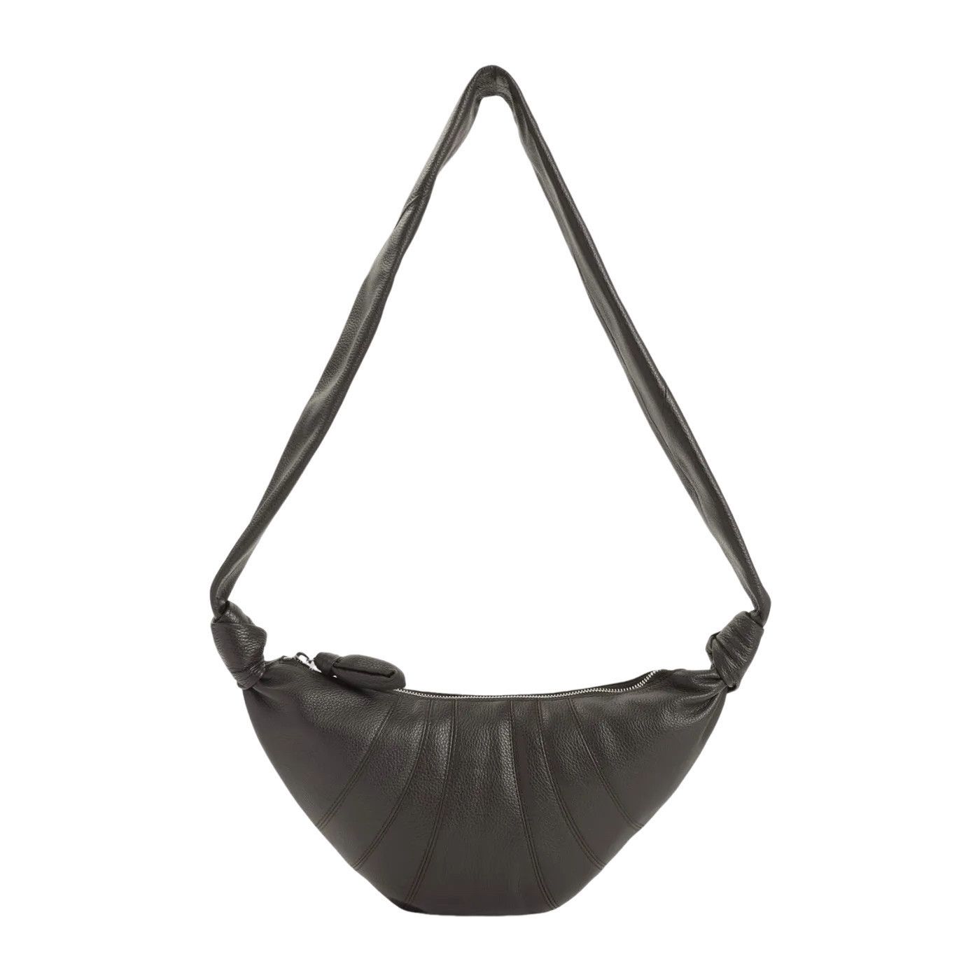 LEMAIRE Croissant Small Darkk Chocolate Leather Crossbody Ba