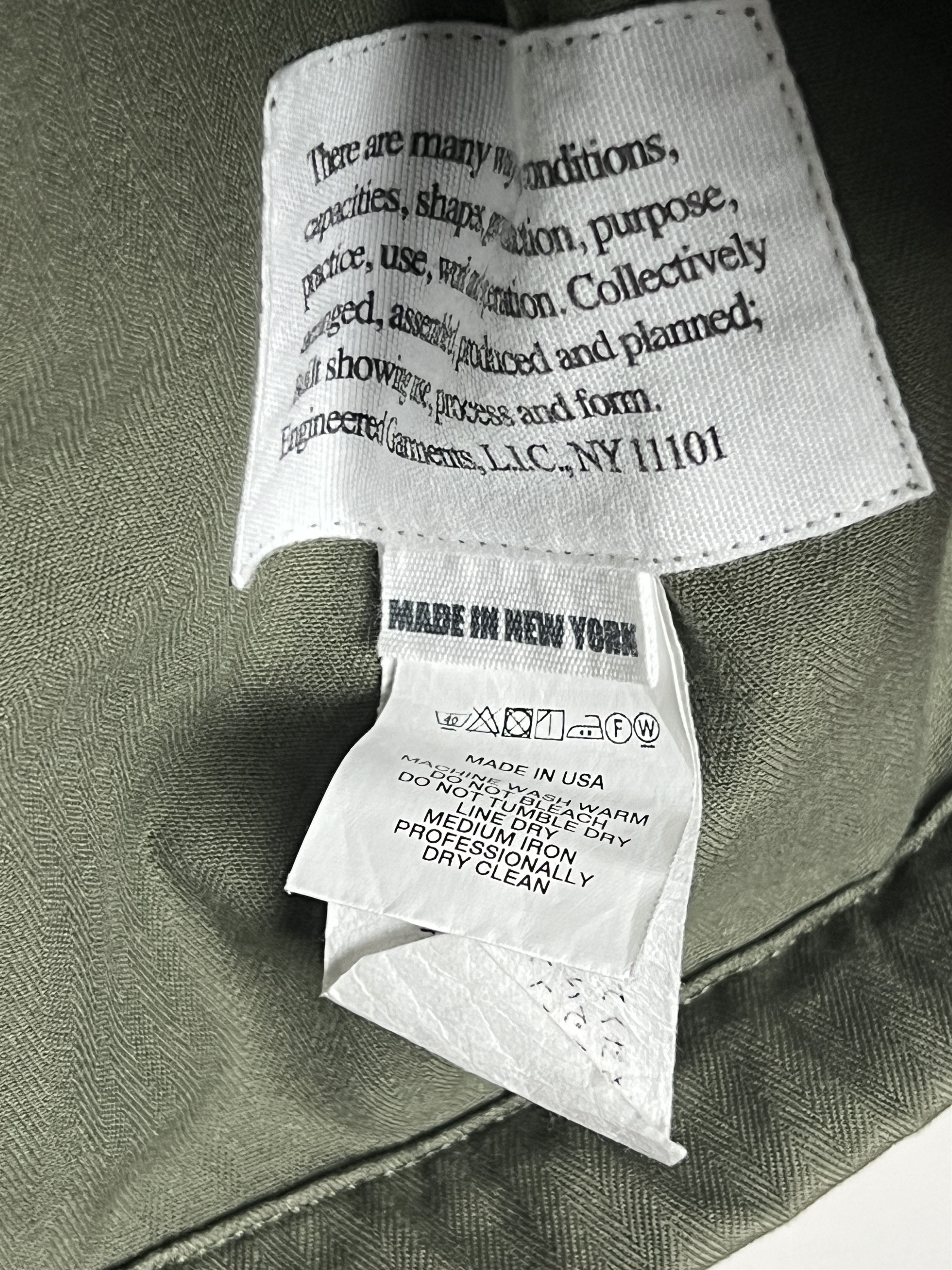 Engineered Garments Sonor Herringbone Asymmetrical Cotton Shirt Jacket Size US M / EU 48-50 / 2 - 8 Thumbnail