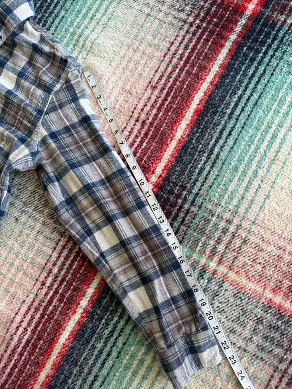 L.L. Bean L.L.Bean Plaid Casual Button Down Flannel Shirt M Blue White Size US M / EU 48-50 / 2 - 8 Thumbnail