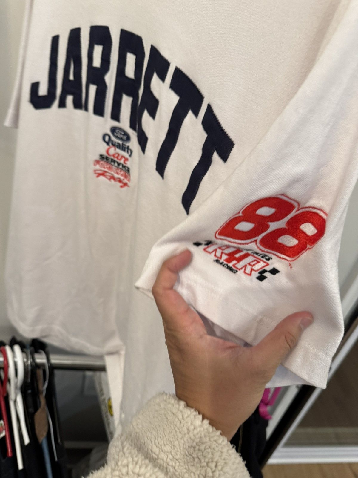 NASCAR Vintage Nascar Jersey Mens M White Dale Jarrett #88 Racing Size US M / EU 48-50 / 2 - 4 Thumbnail