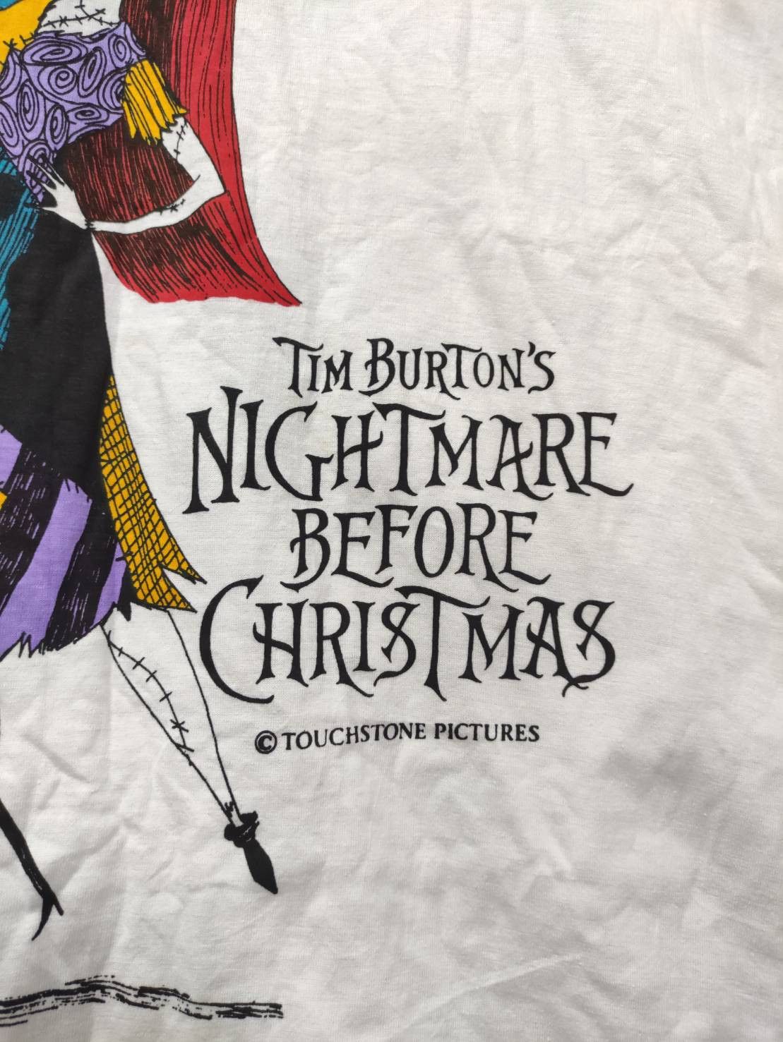 Disney Vtg 90's Tim Burton's Nightmare Before Christmas Movie Promo Size US L / EU 52-54 / 3 - 5 Thumbnail