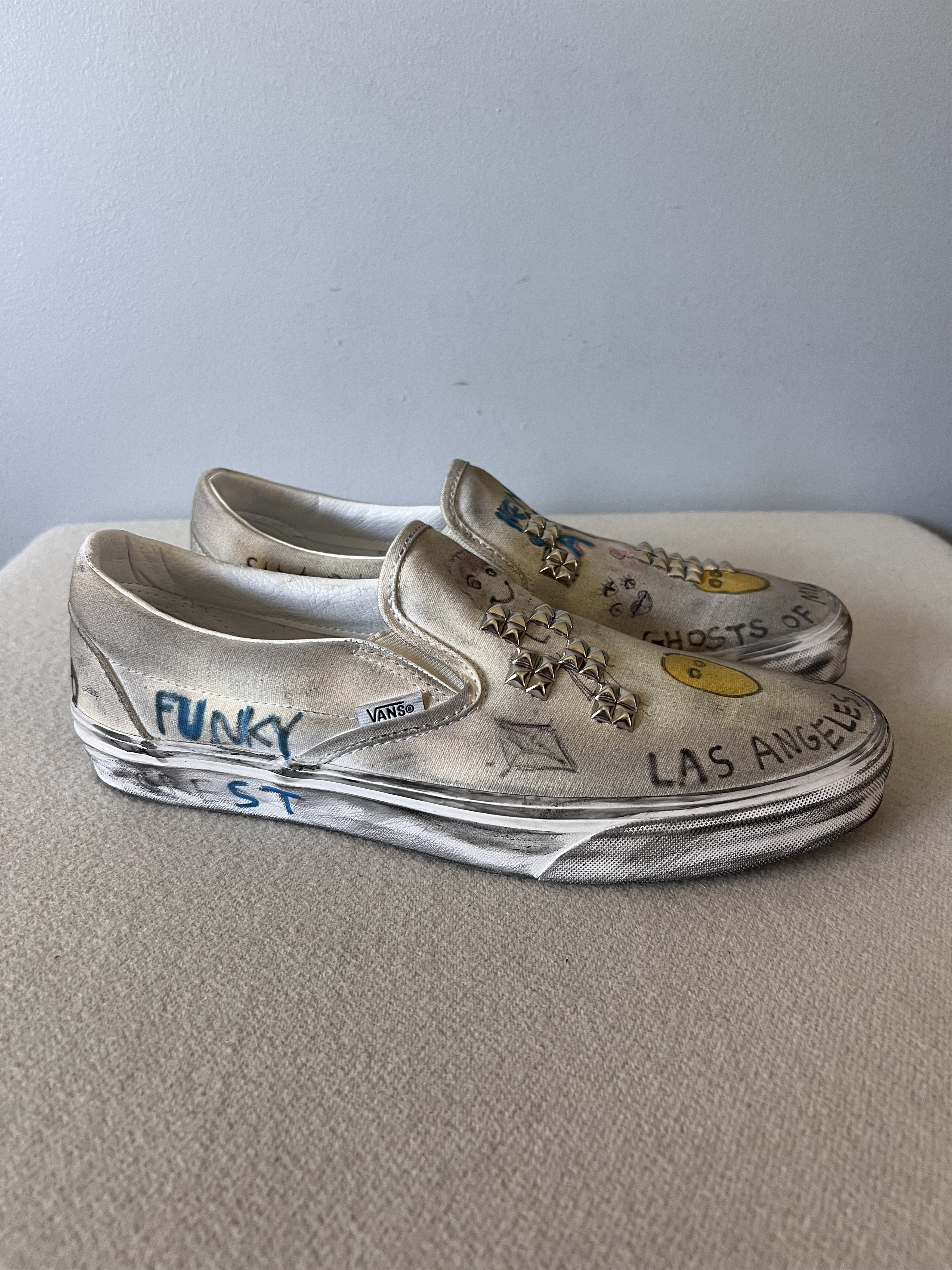 Paly Hollywood Paly Hollywood Vans Classic Slip On in White Size US 9.5 / EU 42-43 - 1 Thumbnail