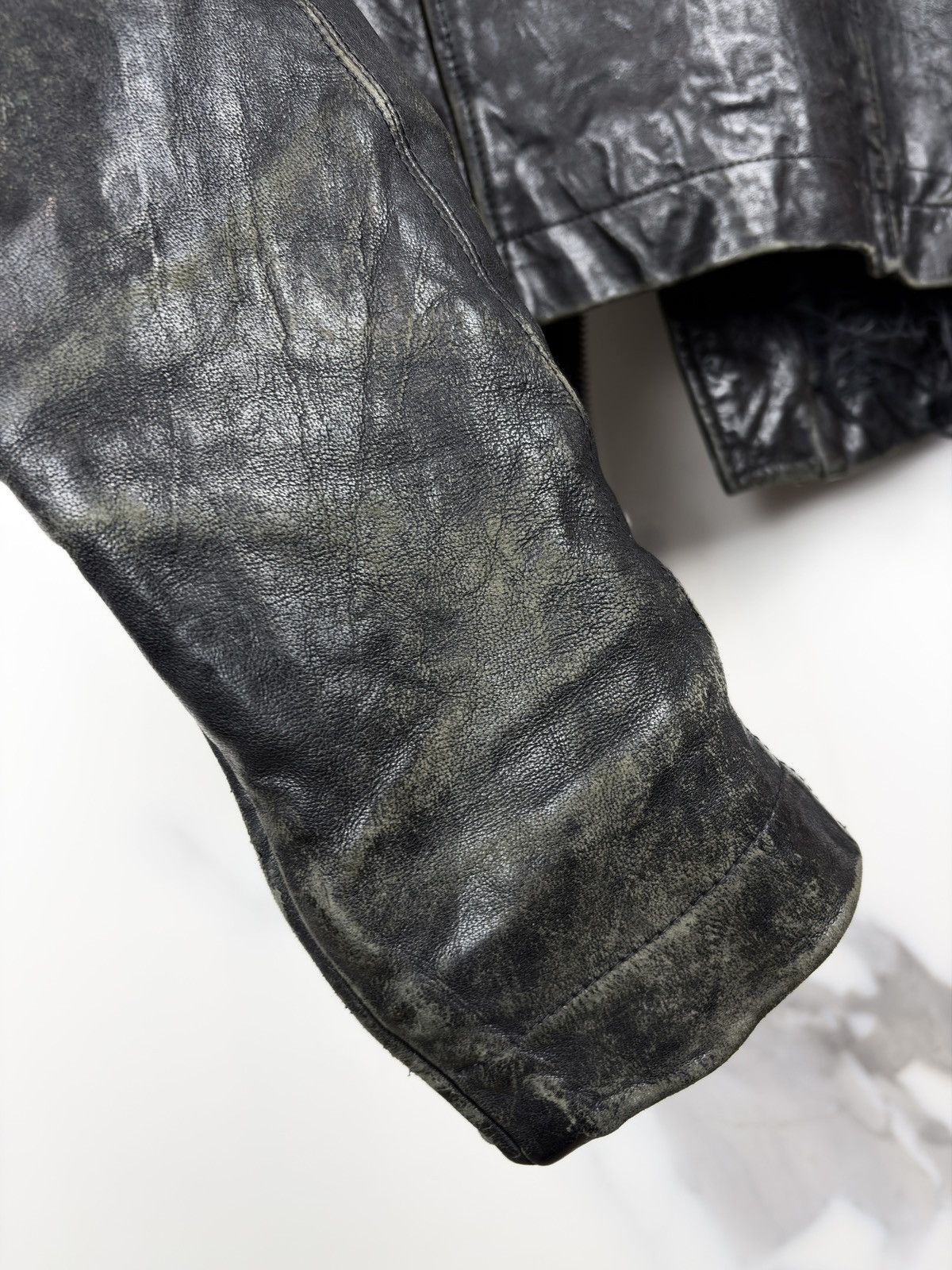 Rick Owens FW09 Rick Owens Crust Hammered Lamb Stooges Leather Jacket Size US S / EU 44-46 / 1 - 8 Thumbnail