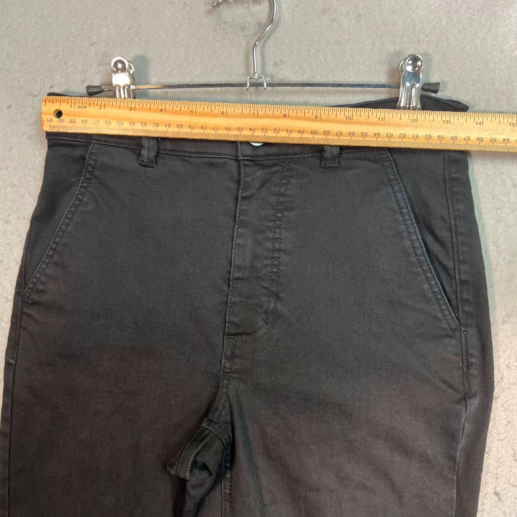 Everlane Everlane Black High-Waisted Straight-Leg Pants Size 2 Cotton Blend Womens Pants Size 26" / US 2 / IT 38 - 5 Thumbnail