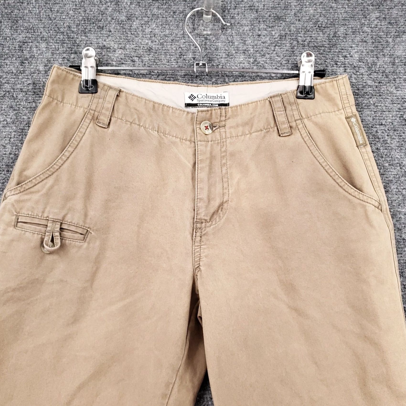 Vintage Columbia Pants Womens 2P Petite Beige Capri Chino Edgewear Straight Flat Front Size 26" / US 2 / IT 38 - 3 Thumbnail