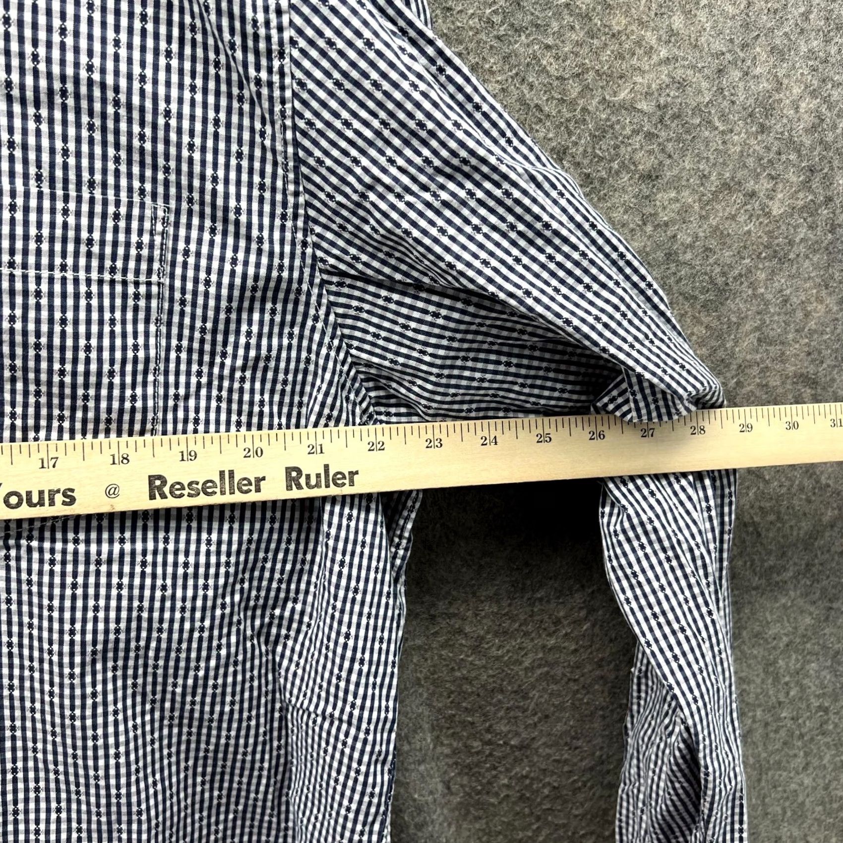 Tommy Bahama VINTAGE Tommy Bahama Shirt Womens Large Blue Striped Button-Down Island Crafted Gingham Size L / US 10 / IT 46 - 3 Thumbnail