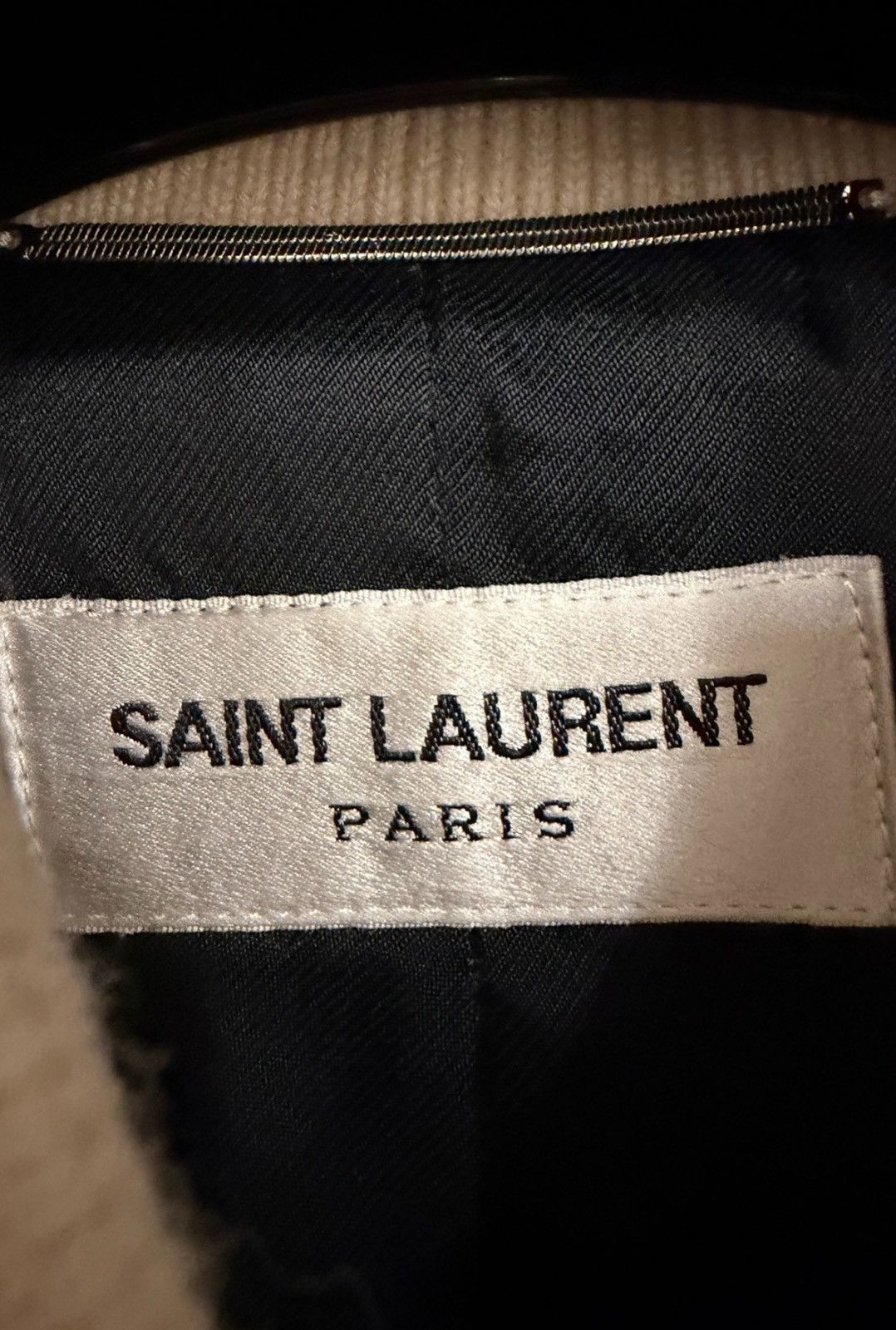Saint Laurent Paris Saint Laurent Paris 22FW Ivory White Wool Varsity Jacket Size US L / EU 52-54 / 3 - 4 Thumbnail