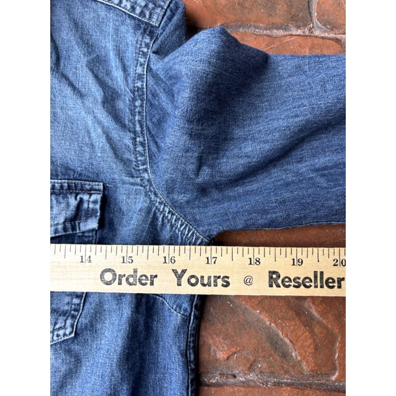 Vintage VINTAGE Y2K J Crew Chambray Western Pearl Button Shirt Women’s 2 Regular Blue Long Sleeve Confirms Cowgirl style Mens Womens Girls Size XS / US 0-2 / IT 36-38 - 5 Thumbnail