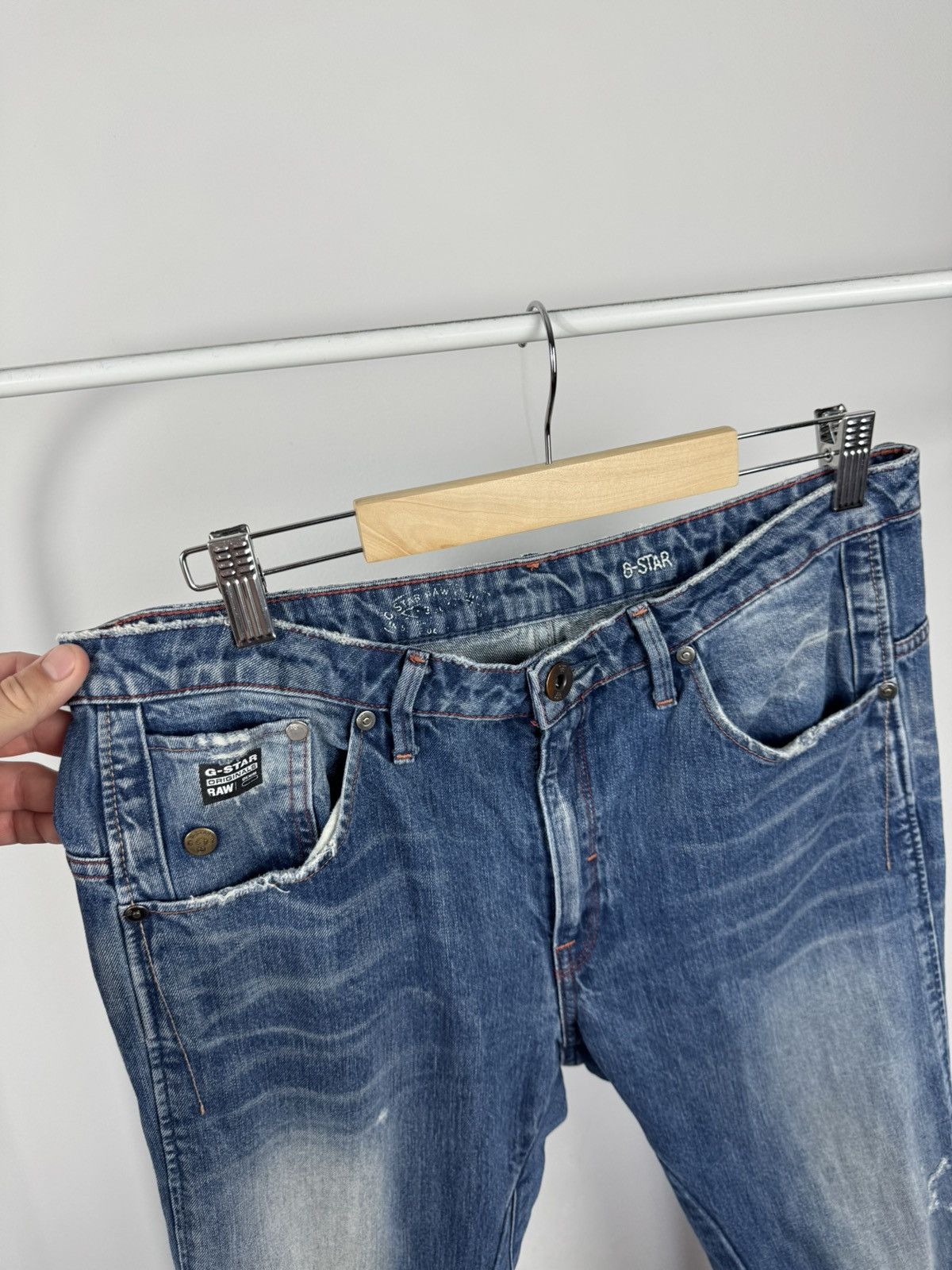 G-Star G-Star RAW Arc 3D Slim Jeans W29 L34 Faded Blue Denim Pants Size US 33 - 6 Thumbnail