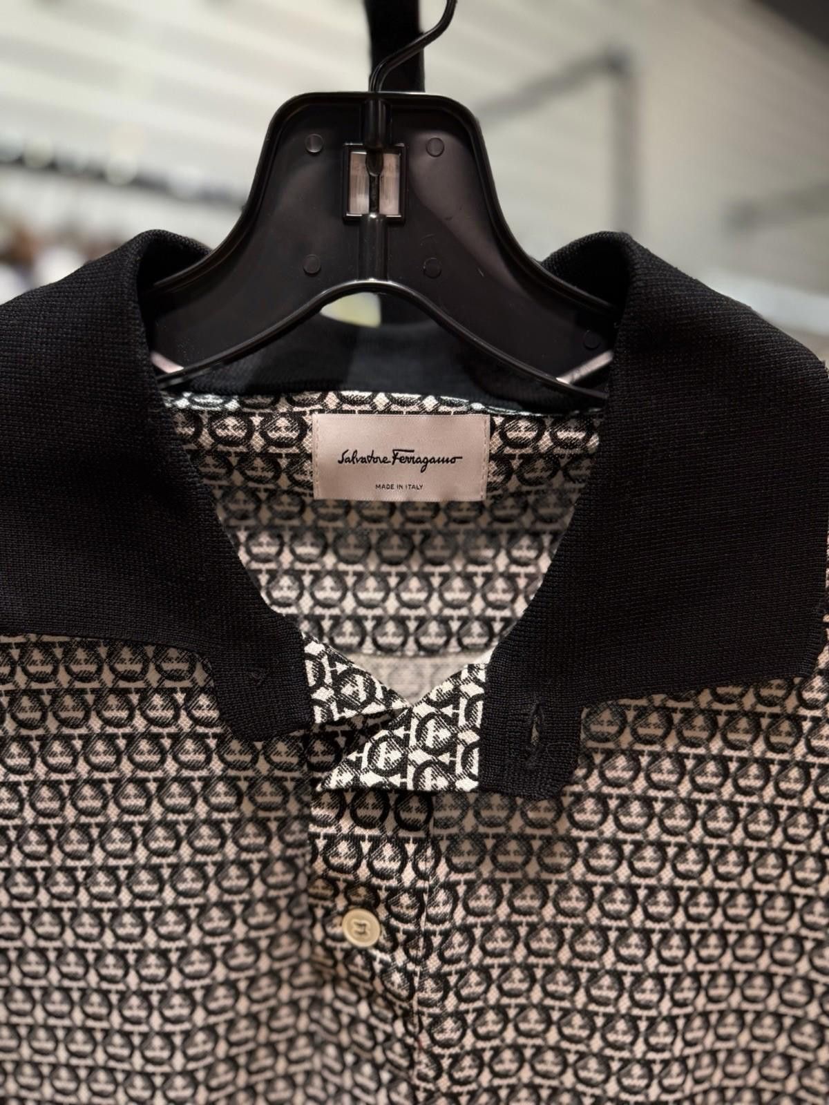 Salvatore Ferragamo Salvatore Ferragamo Cotton Short Sleeve Polo Shirt Men (L) Size US L / EU 52-54 / 3 - 5 Thumbnail