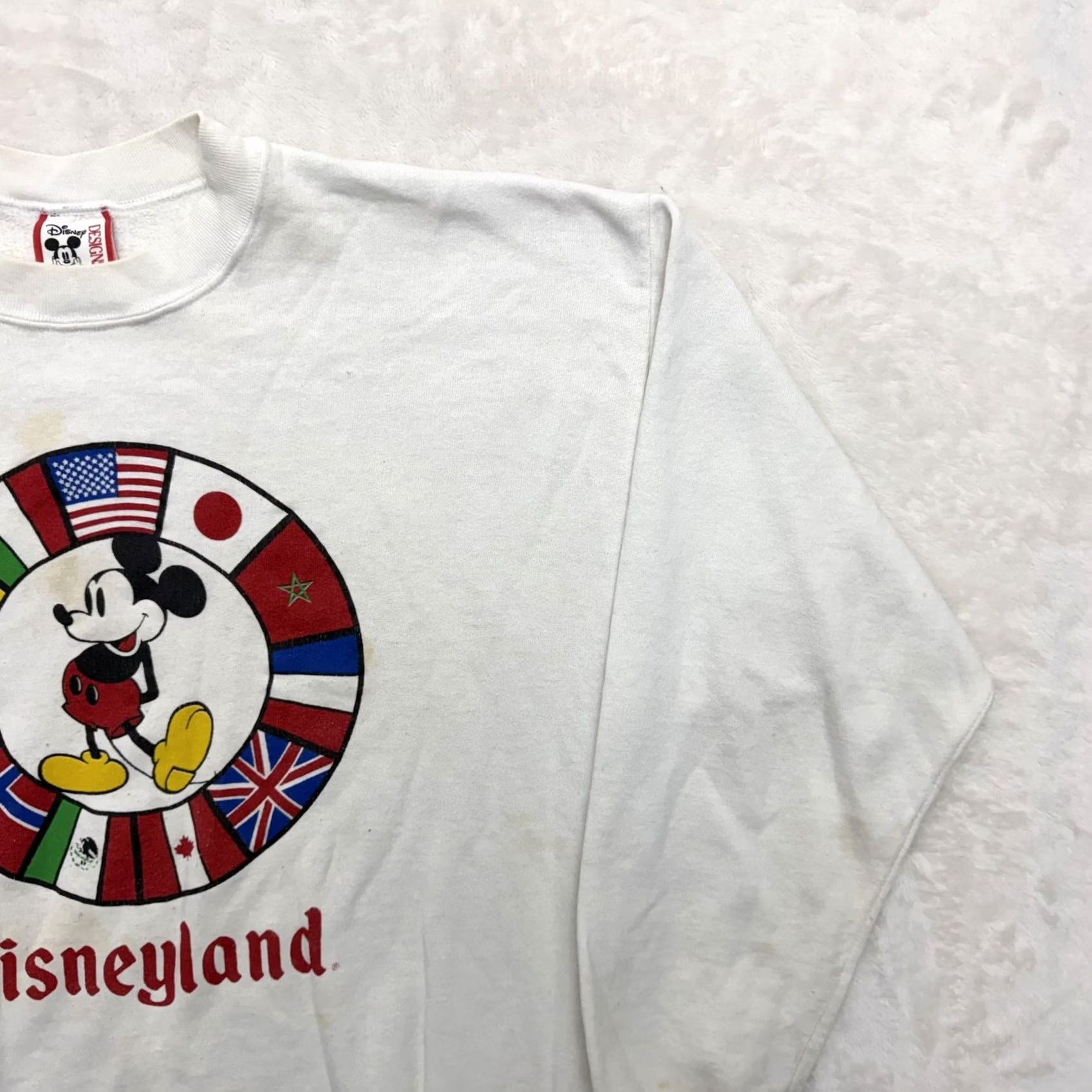 Vintage VINTAGE Mickey Mouse Sweatshirt Mens XL White USA Flags Graphic 90s Disney Designs Size US XL / EU 56 / 4 - 4 Thumbnail