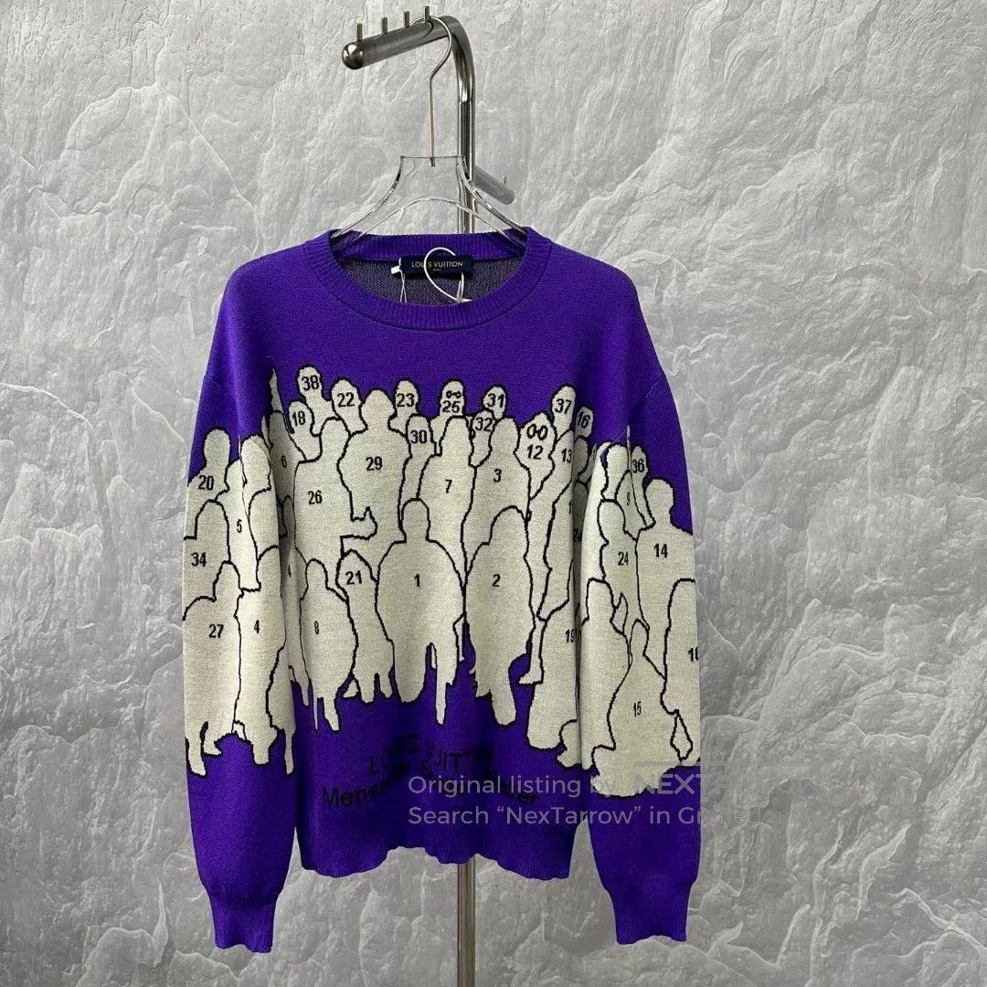 Louis Vuitton purple louis vuitton knit sweater XL size. Size US XL / EU 56 / 4 - 1 Thumbnail