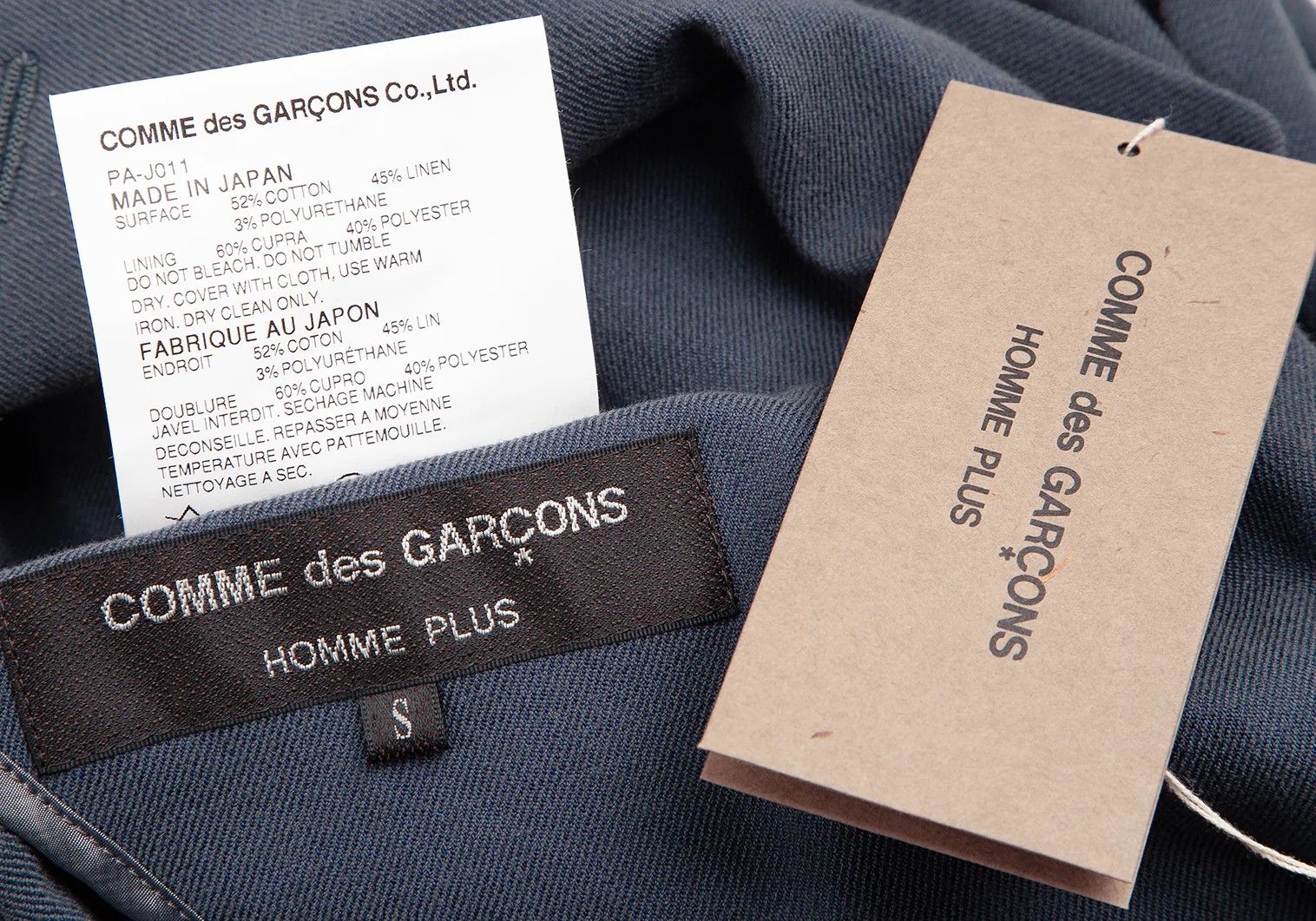 Comme des Garcons Homme Plus Cotton Linen Tailored Jacket in Blue Grey Size S Size US S / EU 44-46 / 1 - 17 Thumbnail