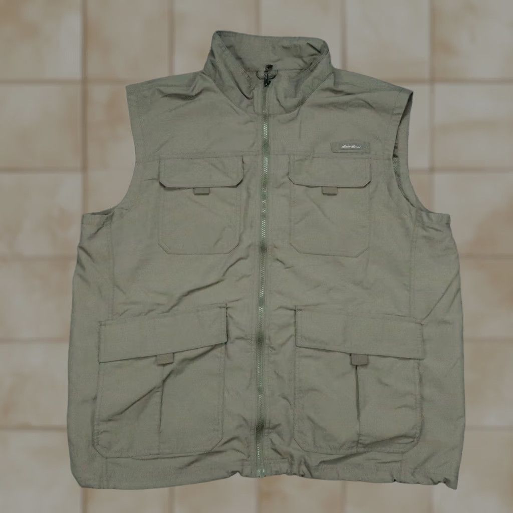 Eddie Bauer VINTAGE Eddie Bauer Vest Mens XL Green Nylon Full Zip Pockets Windbreaker Casual Outdoor Hiking 90s Mens Size US XL / EU 56 / 4 - 1 Thumbnail