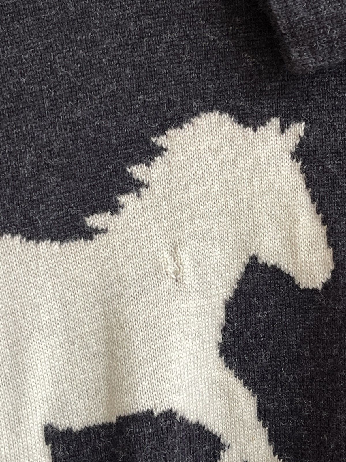 Escada Escasa Margaretha Ley Horses Print Wool Sweater Vintage 90s Size L / US 10 / IT 46 - 11 Thumbnail