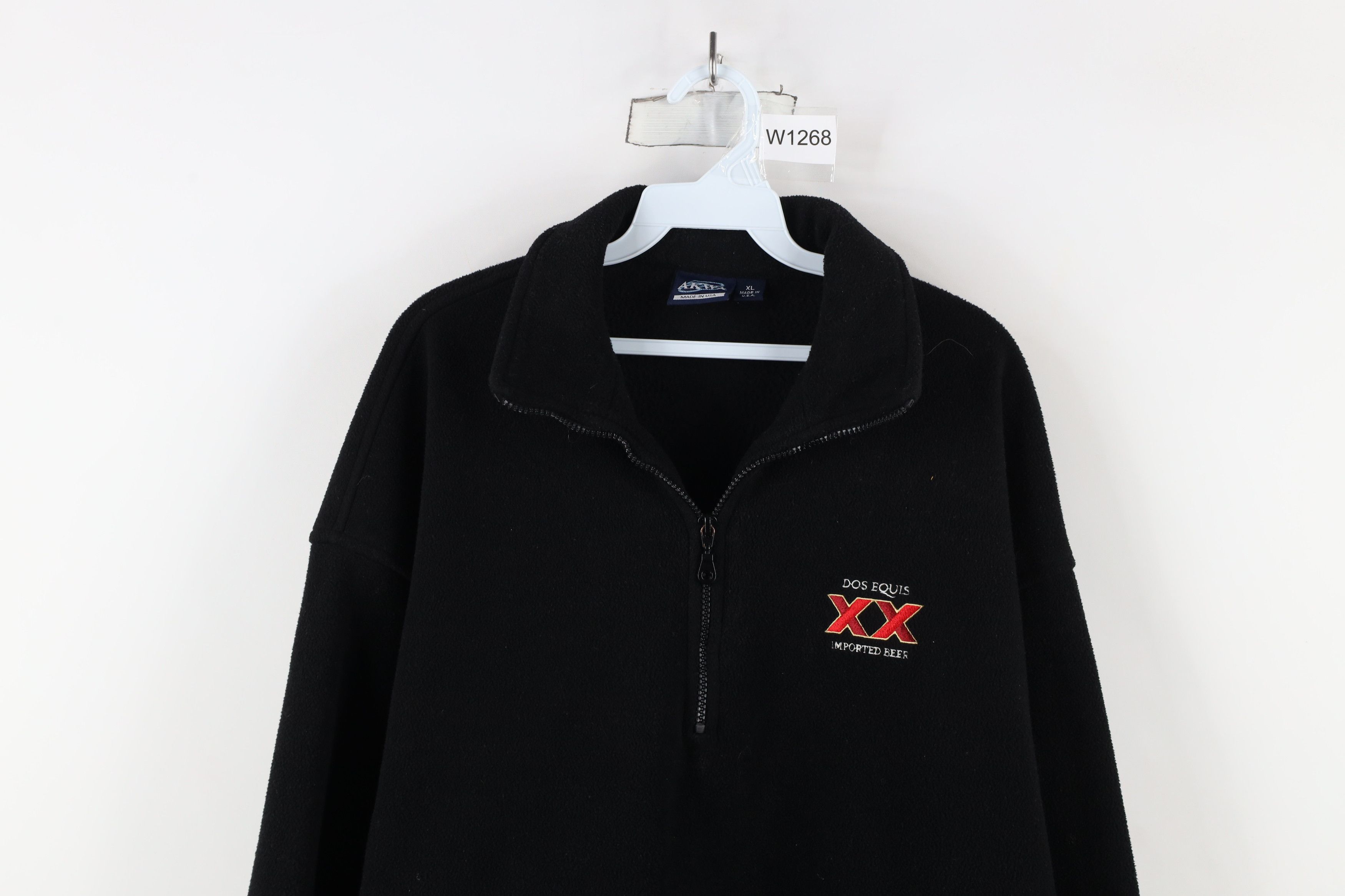 Vintage Vintage 90s Equis Beer Half Zip Fleece Pullover Sweater USA Size US XL / EU 56 / 4 - 2 Thumbnail