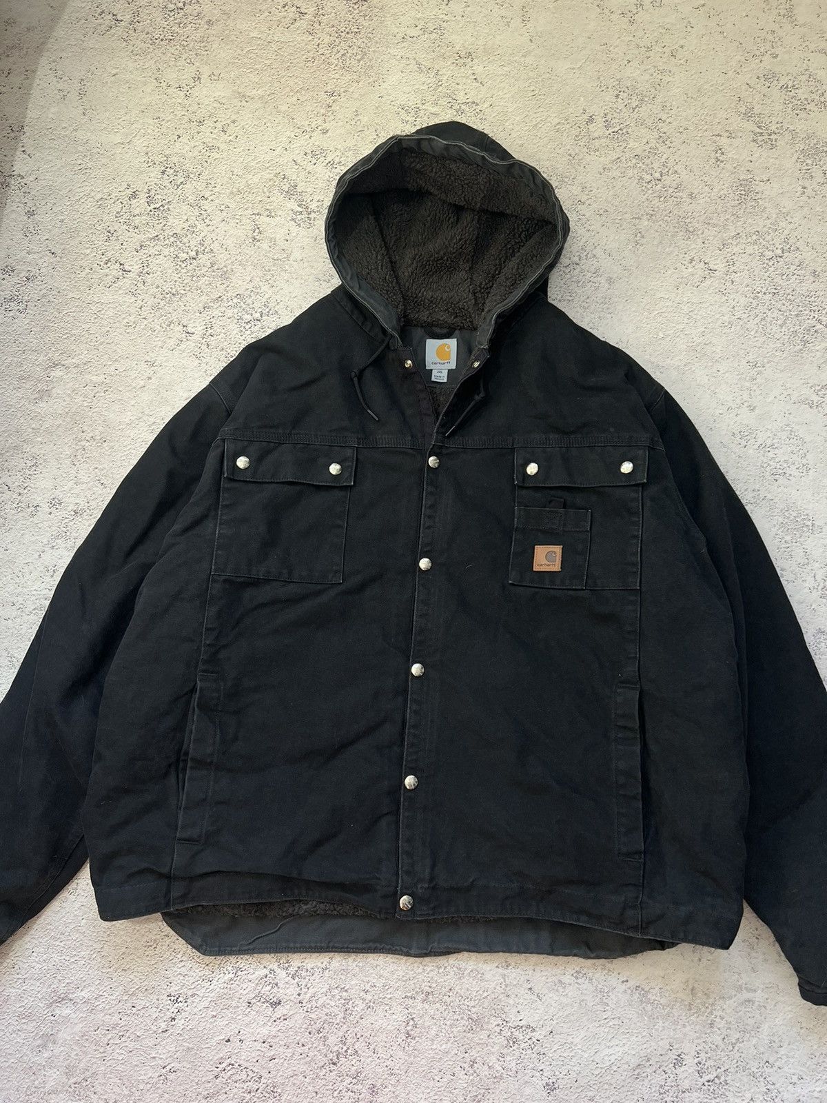 Carhartt × Vintage Carhartt Vintage Faded Work Jacket Sherpa Size US XXL / EU 58 / 5 - 2 Thumbnail