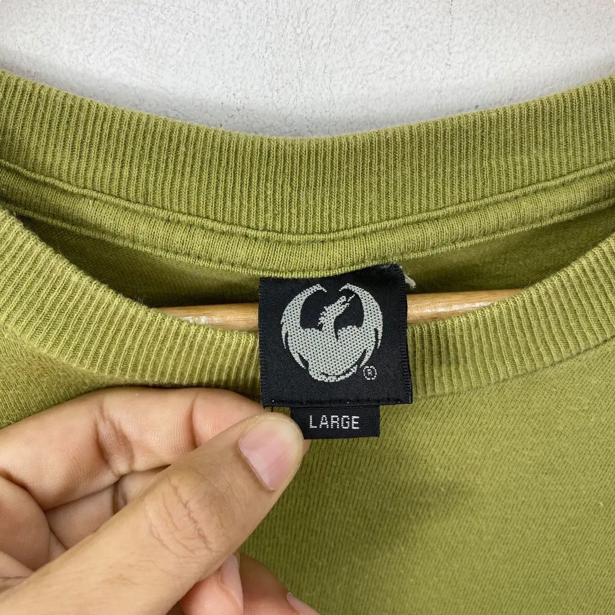 Shorty's Skateboards Vintage 90's DRAGON SKATE Faded Khaki Colour Tee Shirt Size US L / EU 52-54 / 3 - 5 Thumbnail