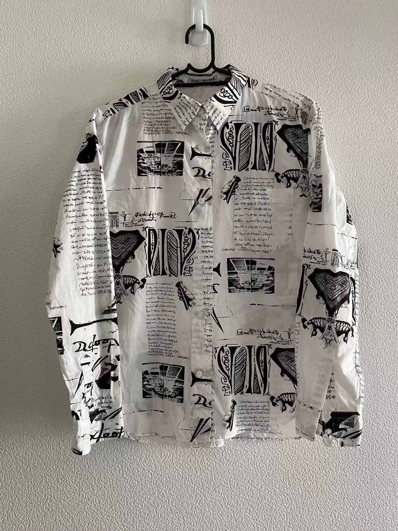 Issey Miyake Issey Miyake 03ss Newspaper Shirt Size US M / EU 48-50 / 2 - 1 Thumbnail