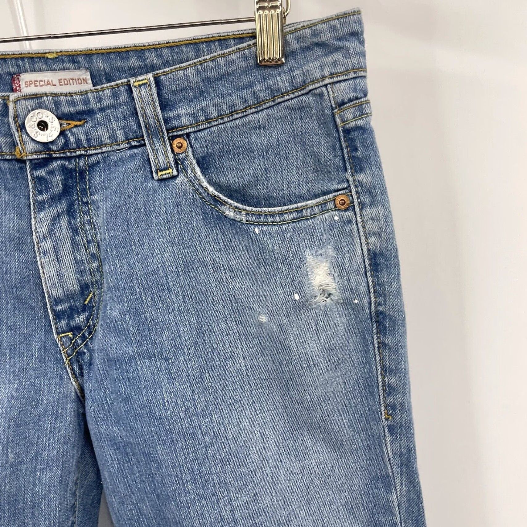 Levi's Levi's Special Edition Jeans Womens Size 9M Blue Denim Distressed Bootcut Vintage Y2K 90s Jeans Womens Juniors Size 30" / US 8 / IT 44 - 2 Thumbnail
