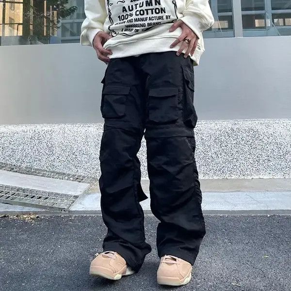 VIBE Y2K Cargo Pants Shorts Removable Pockets Casual Pants Size US 32 / EU 48 - 1 Thumbnail