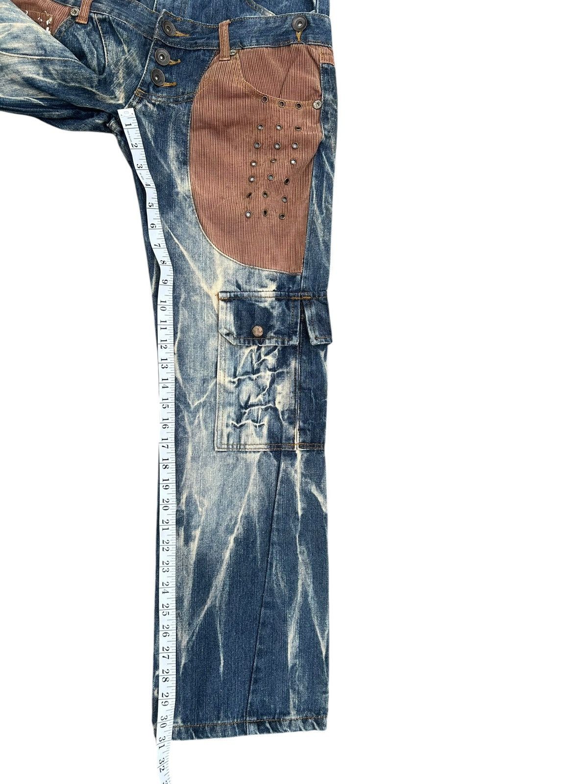 Kapital Double Waist Japanese Punk Bondage Distressed Denim Jeans Size US 30 / EU 46 - 18 Thumbnail