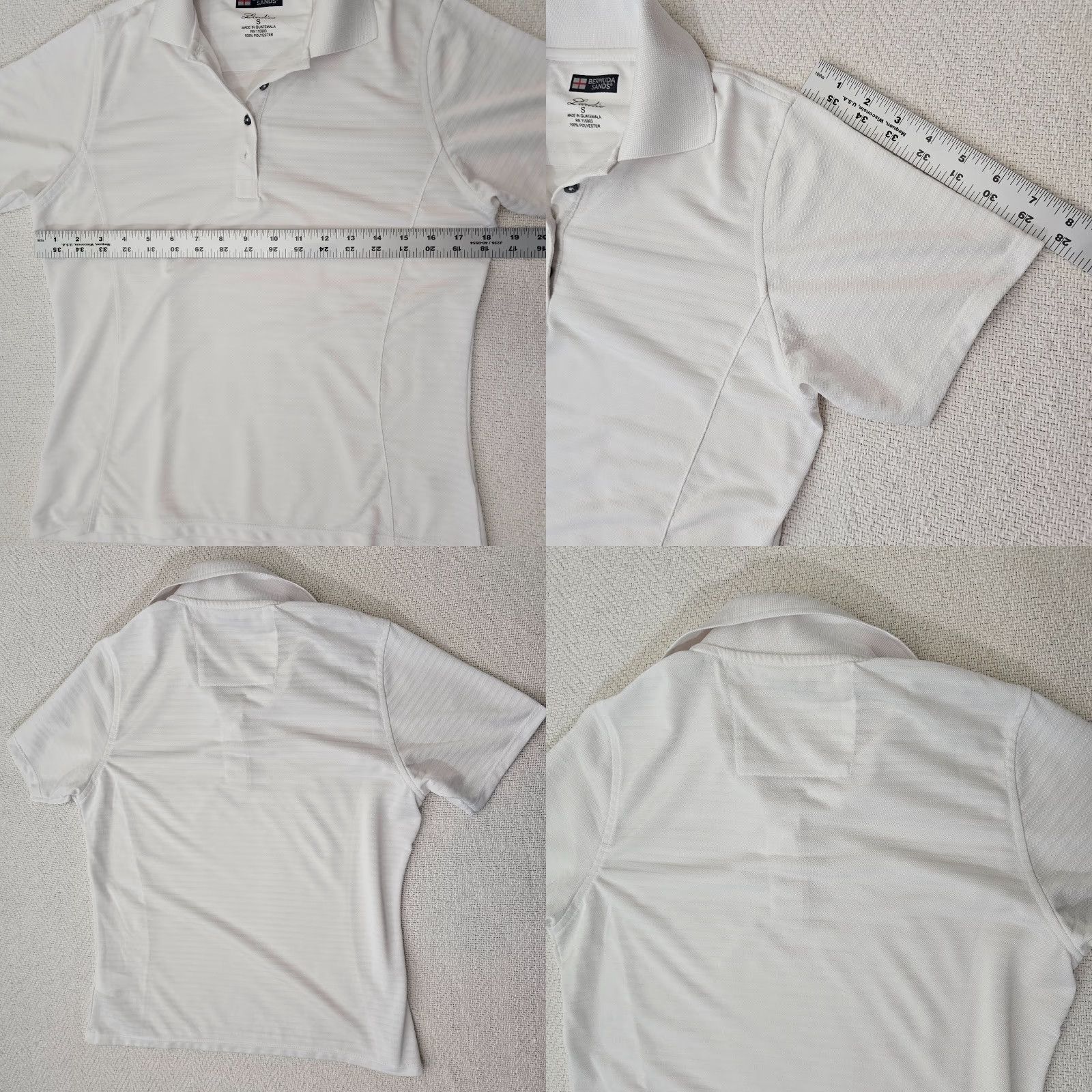 Vintage VINTAGE Bermuda Sands Polo Shirt Women S White Short Sleeve Golf Top Stripe Size S / US 4 / IT 40 - 8 Thumbnail