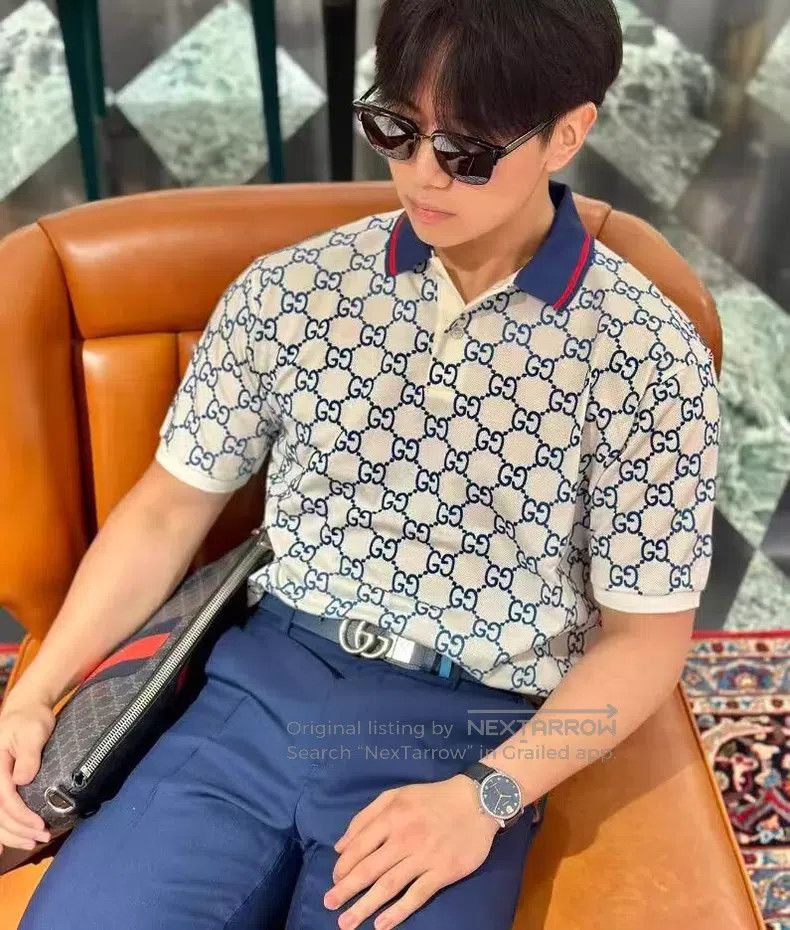 Gucci Gucci 22 Lido color-blocked logo jacquard full-print cotto Size US XXL / EU 58 / 5 - 8 Thumbnail