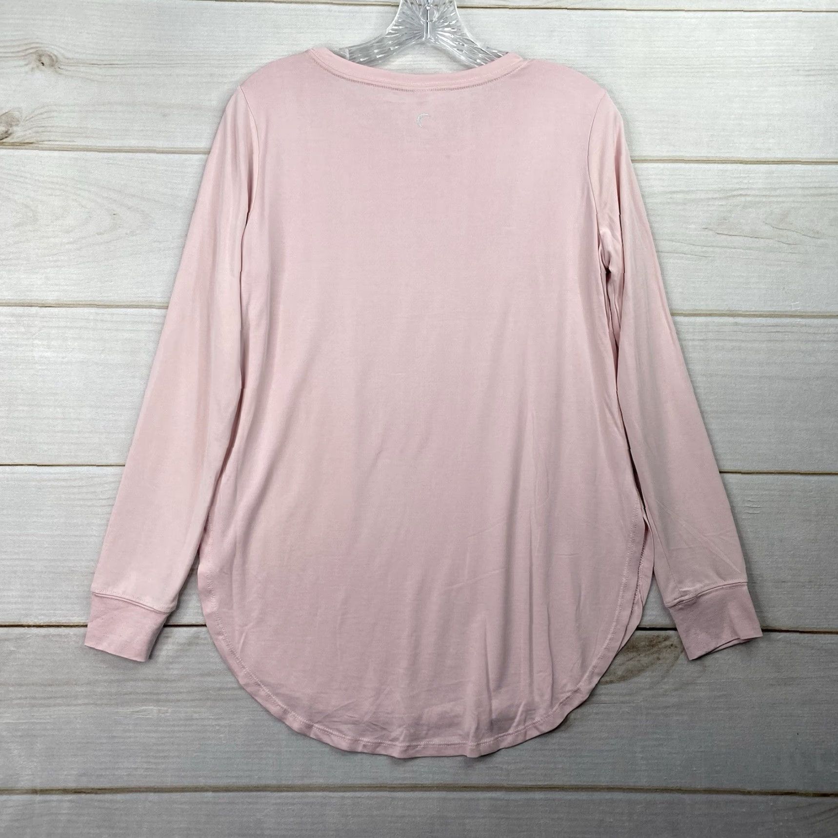 Pinko Zyia Active Womens Top M Pink Long Sleeve Pullover T-Shirt Stretch Lightweight Modal Polyester Knit Casual Shirt Ladies Size M / US 6-8 / IT 42-44 - 7 Thumbnail