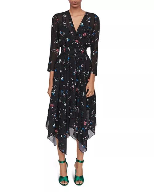 Maje MAJE Rayman Dress Women's 3/4 Sleeve Floral Print Size 3/L Size L / US 10 / IT 46 - 1 Thumbnail