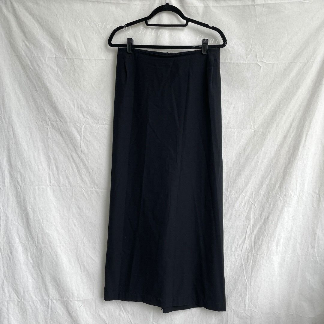 Yohji Yamamoto Yohji Yamamoto Black Wrap Skirt Size 40" / US 18 - 1 Thumbnail