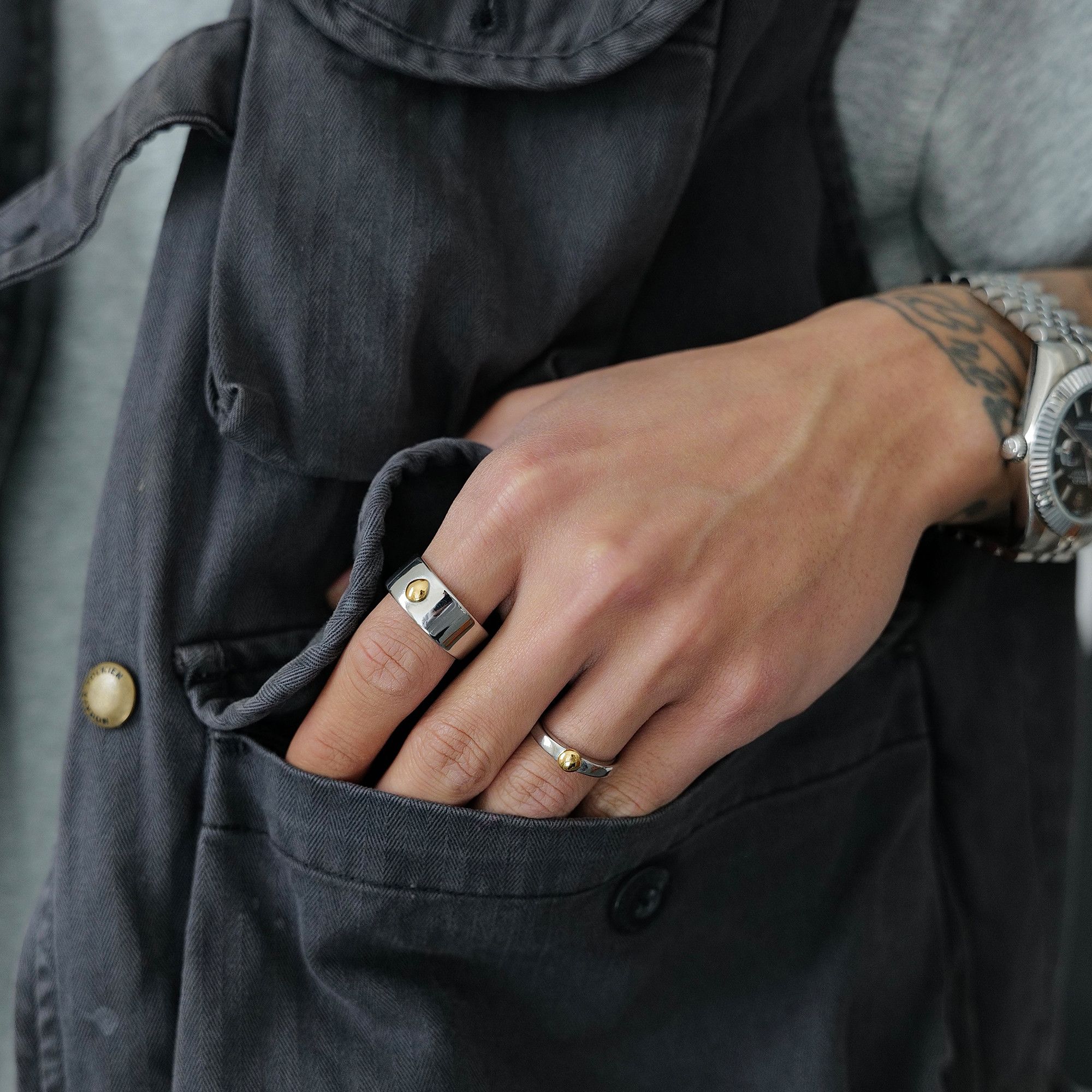 Jewelry Hip-hop Jewelry Rings Open Size Chrome Ring (Size 7-13) Size ONE SIZE - 2 Thumbnail