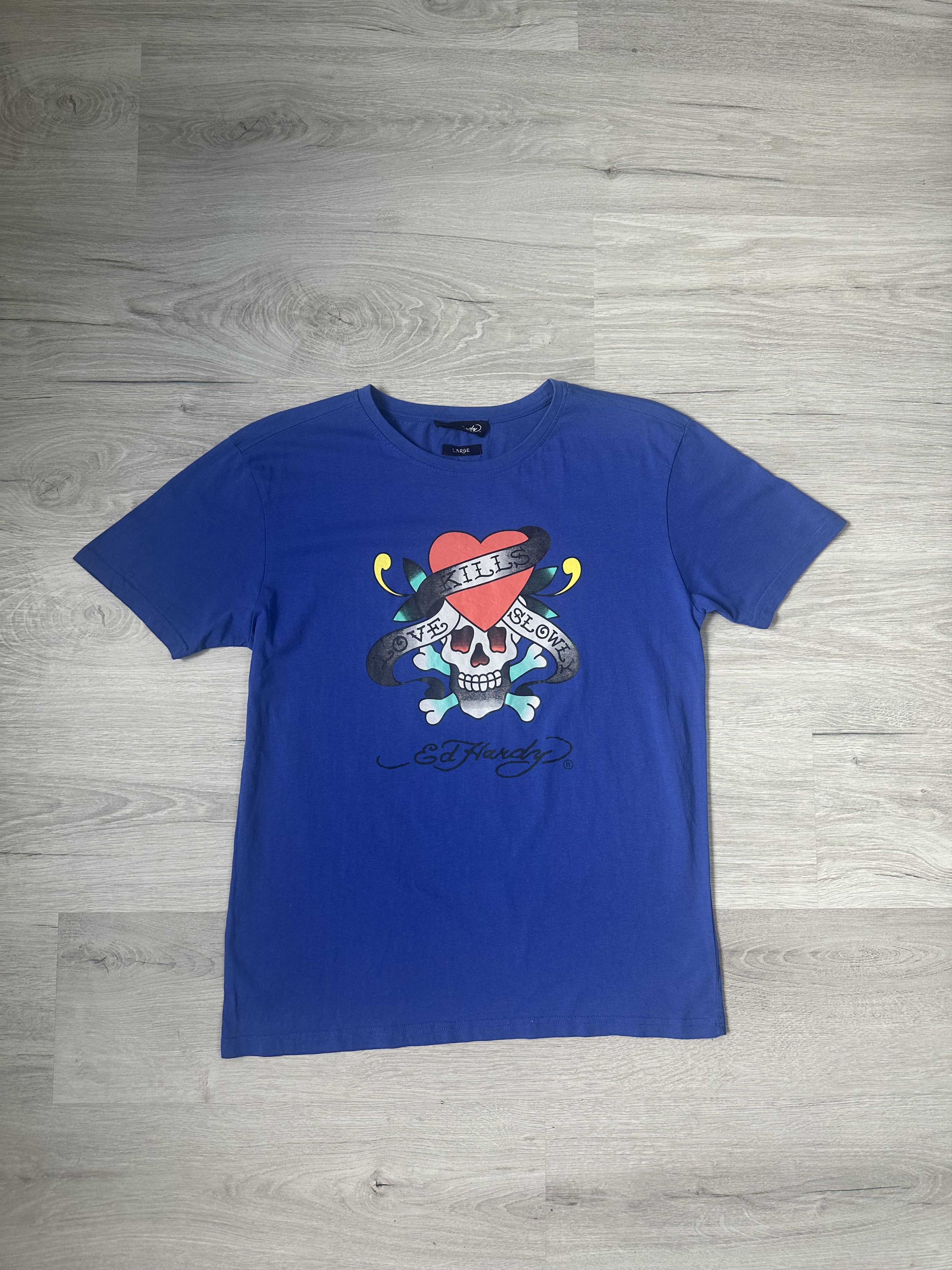 Ed Hardy × Vintage MENS T SHIRT ED HARDY BIG LOGO Size US M / EU 48-50 / 2 - 2 Thumbnail