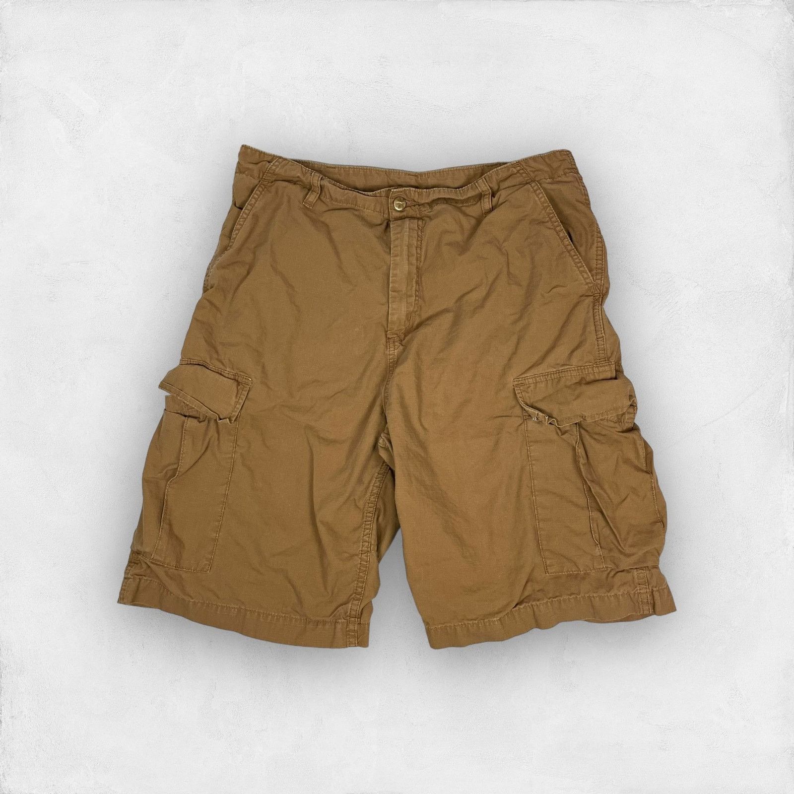 Carhartt Carhartt Men's brown Cotton High-Rise Cargo Bermuda Short 34 Size US 34 / EU 50 - 2 Thumbnail
