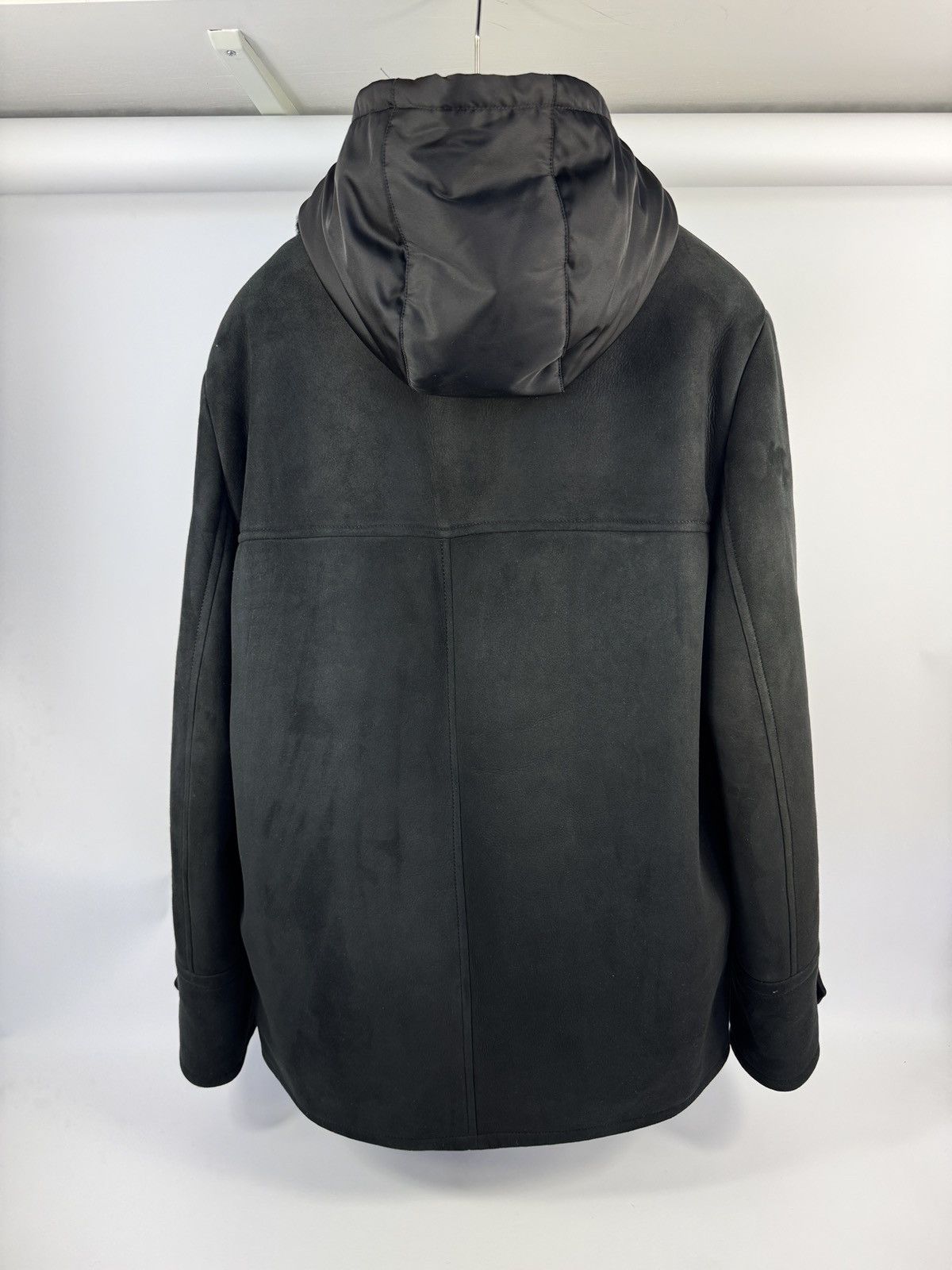 Prada 2 IN 1 SHEARLING /SUEDE AND REMOVABLE GILET CABAN COAT Size US XL / EU 56 / 4 - 3 Thumbnail