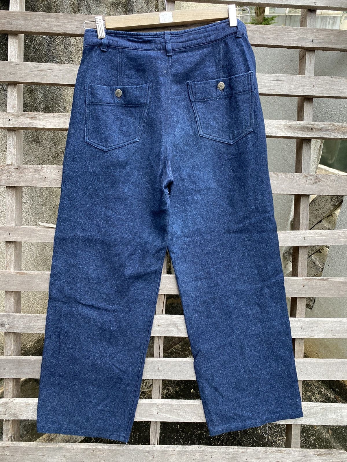 Japanese Brand Vintage Indigo Pants Kamishima Chinami Yellow Size US 31 - 5 Thumbnail