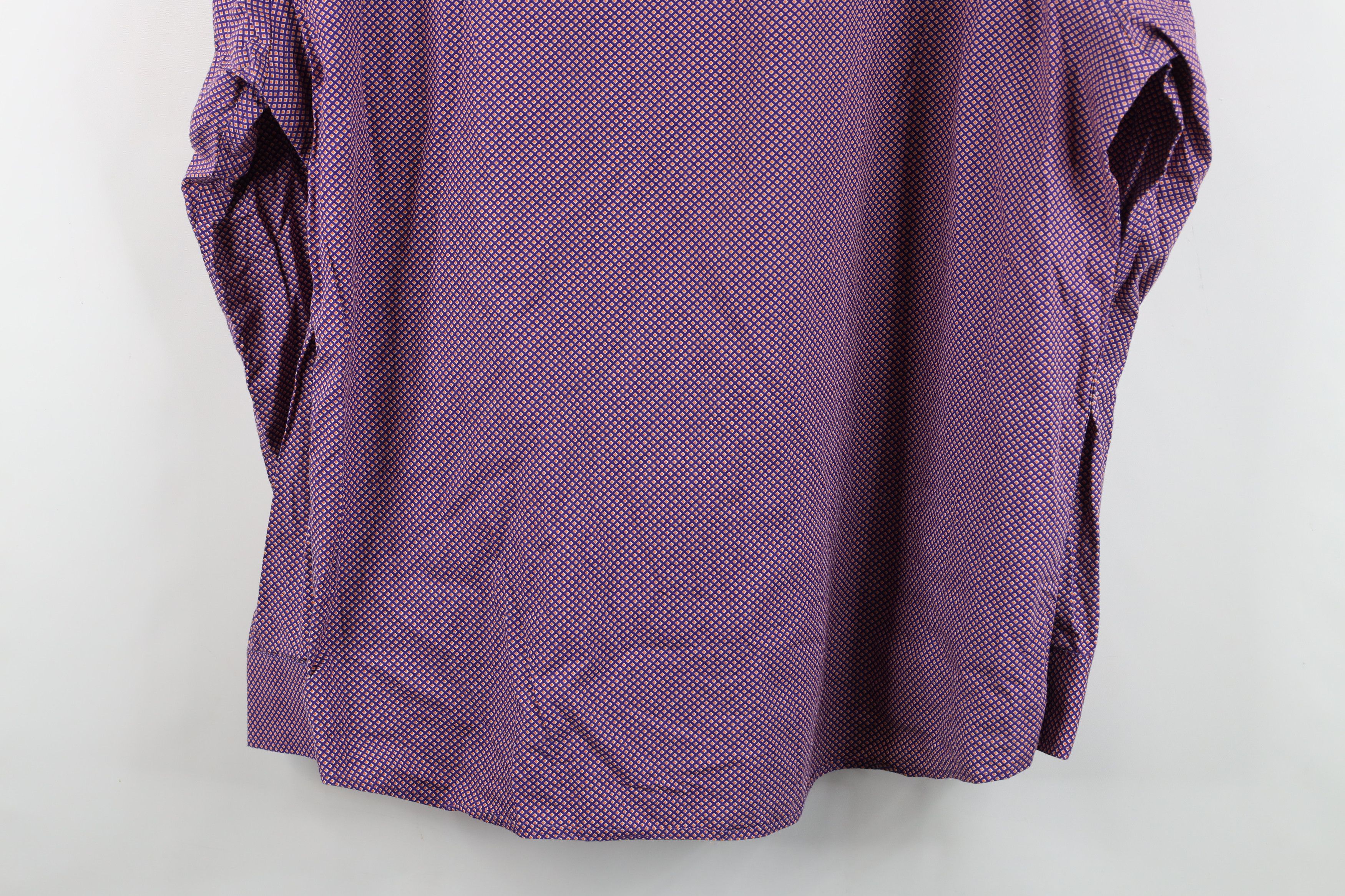 Johnston & Murphy Johnston & Murphy Diamond Collared Button Shirt Cotton Size US XL / EU 56 / 4 - 14 Thumbnail