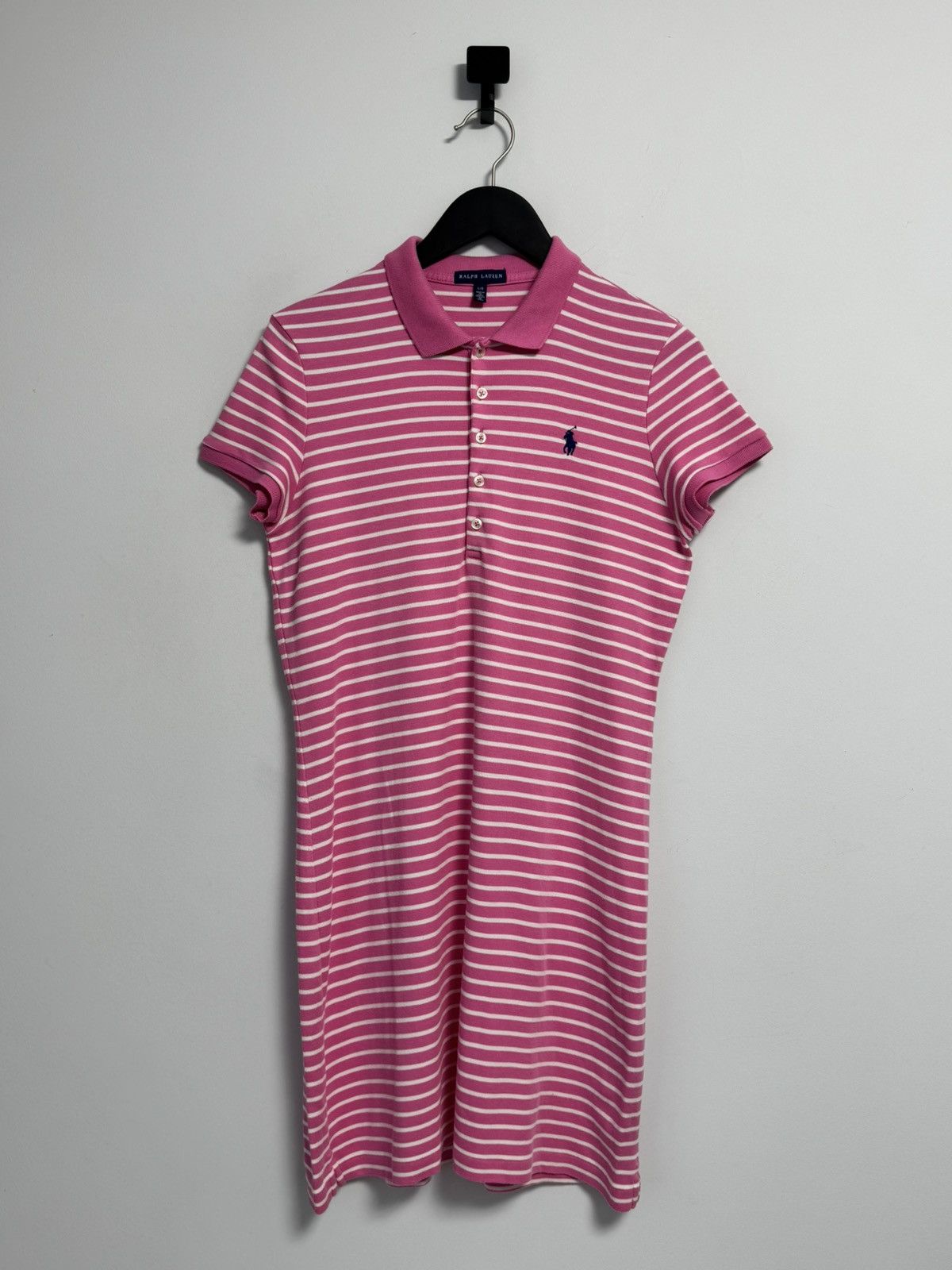 Ralph Lauren Ralph Lauren Striped Cotton Polo Dress Size L / US 10 / IT 46 - 1 Thumbnail