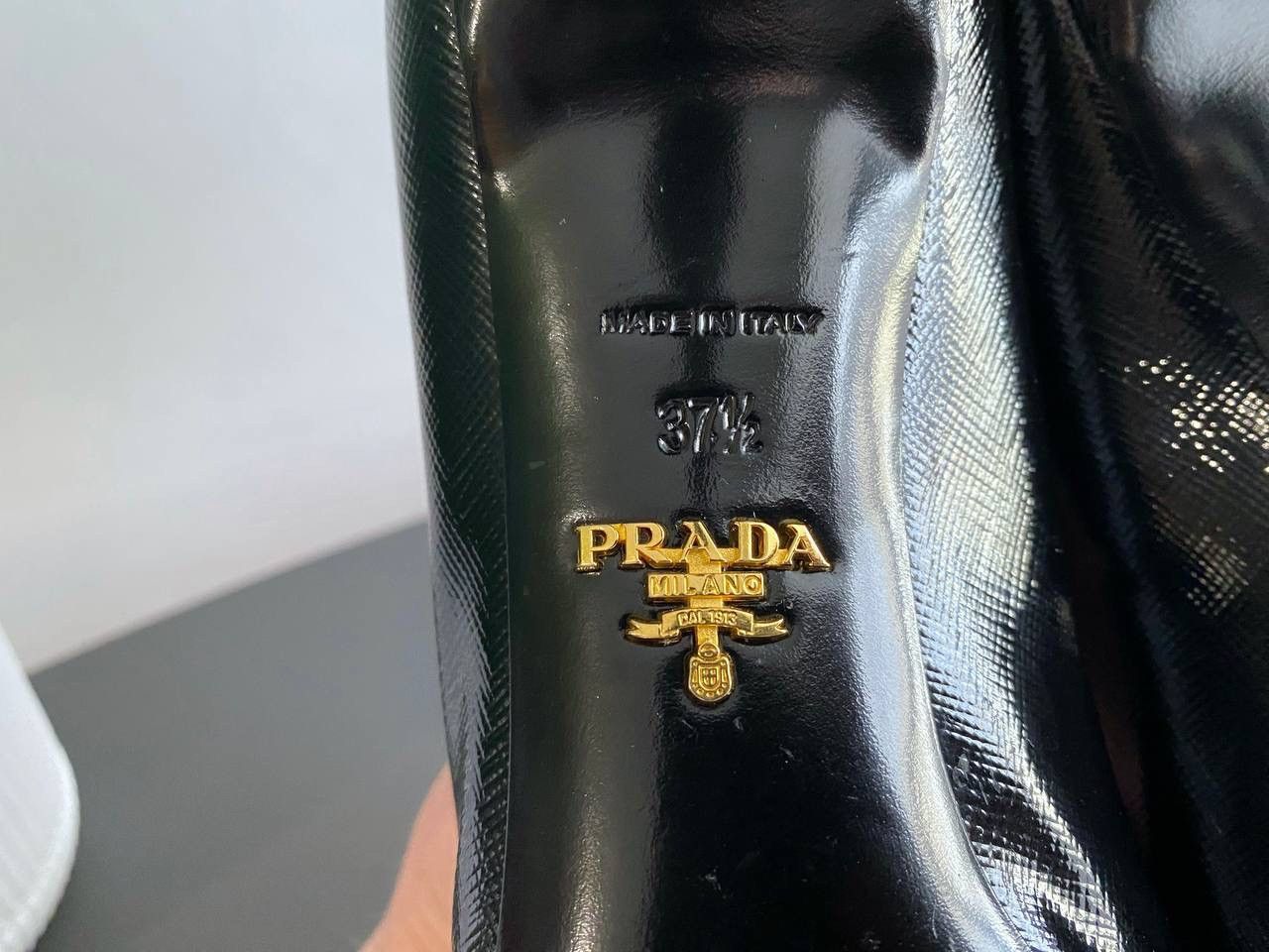 Prada Prada Milano Women’s Black Leather Patent Pumps Size EU 37,5 Size US 7.5 / IT 37.5 - 16 Thumbnail