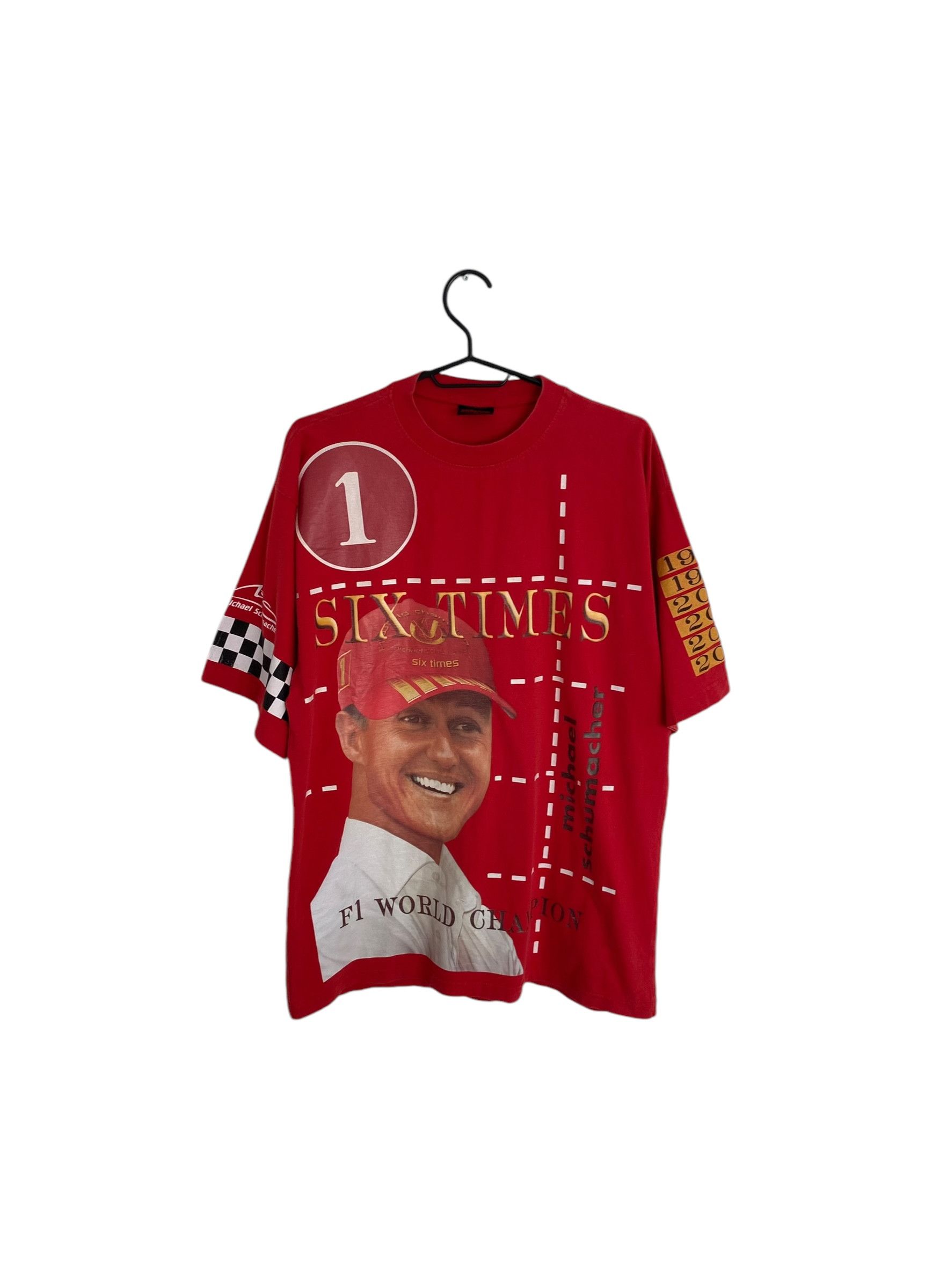 Ferrari × Formula 1 × Vintage Michael Schumacher full print vintage tee Size US XL / EU 56 / 4 - 1 Thumbnail