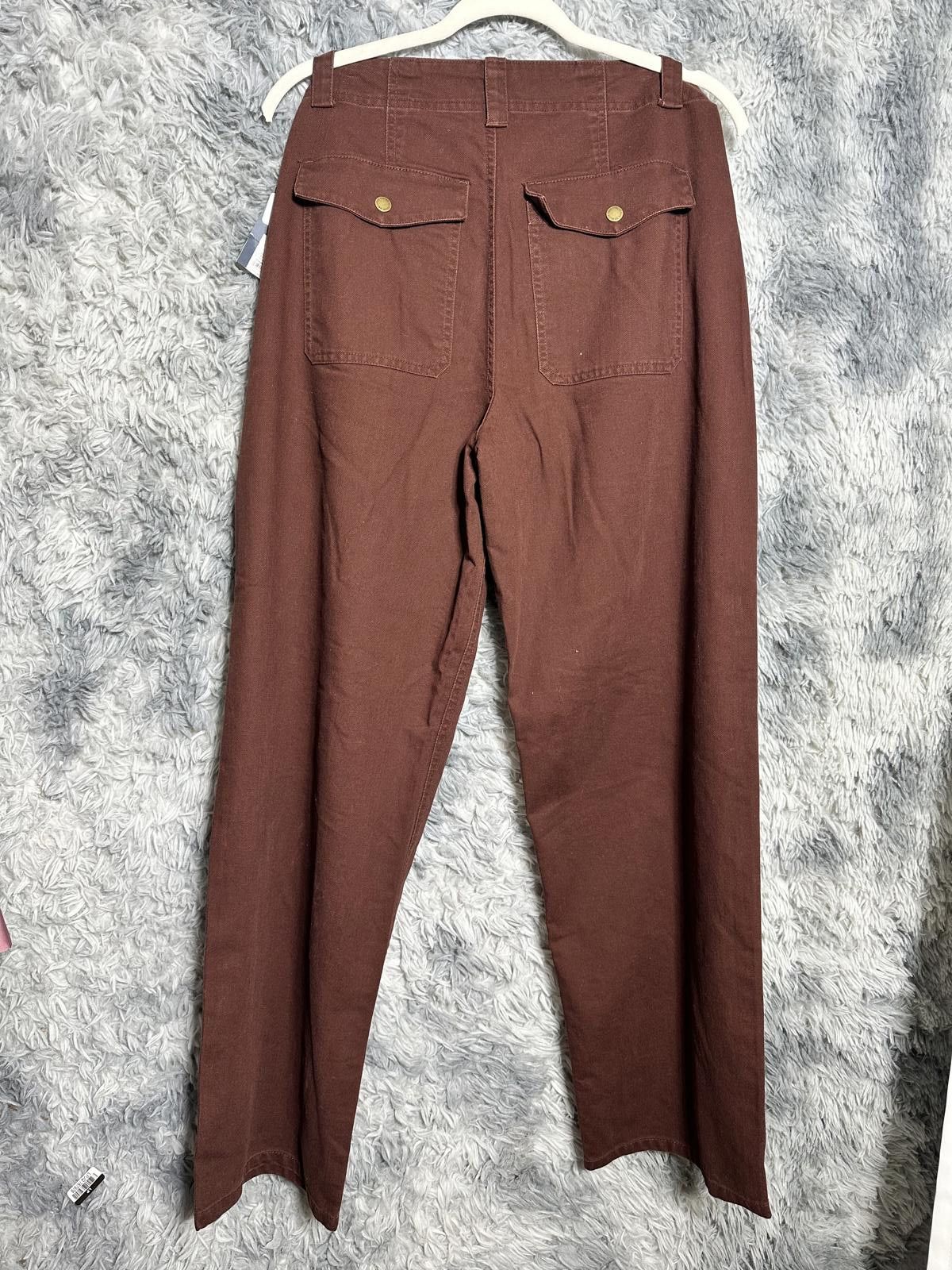 Other Universal Thread Women's Brown High Waist Leg Pants Size 10 Size 32" / US 10 / IT 46 - 2 Thumbnail